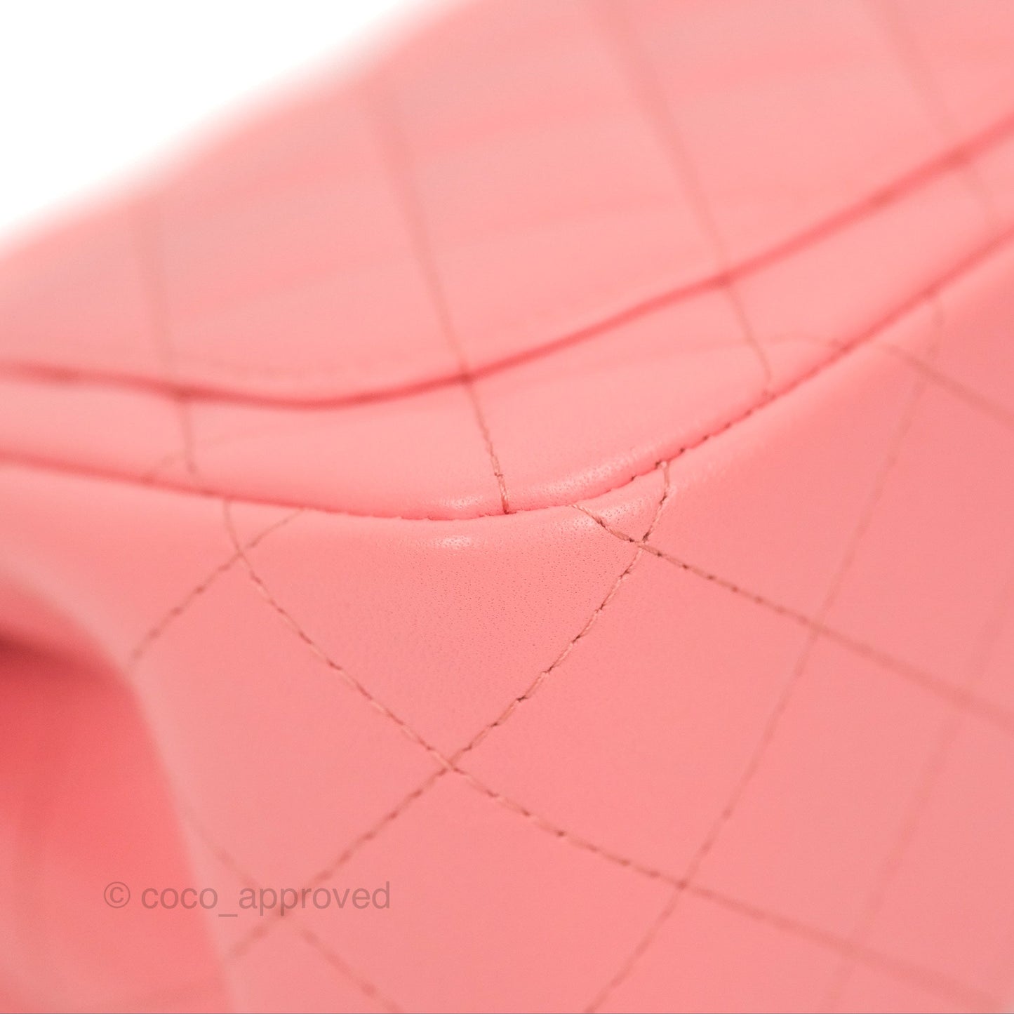 Chanel Quilted Mini Square Flap Pink Lambskin Gold Hardware
