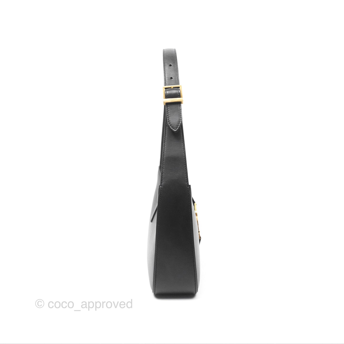 Saint Laurent ‘Le 5 a 7’ Hobo Bag Black Smooth Calfskin