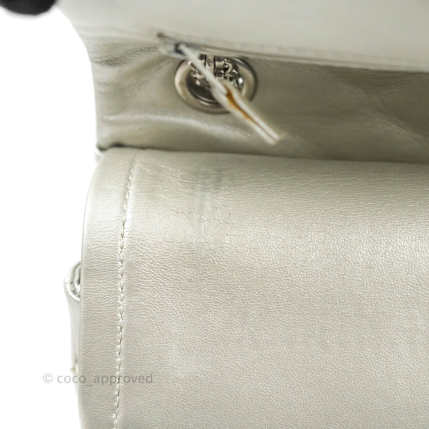 Chanel Reissue Quilted Aged Calfskin Metallic Silver Matte Silver Hardware 225