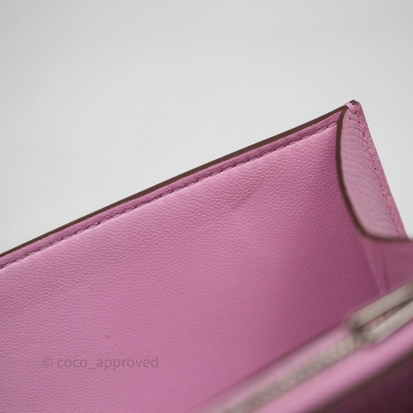 Hermès Constance To Go Wallet Mauve Sylvestre X9 Epsom Palladium hardware