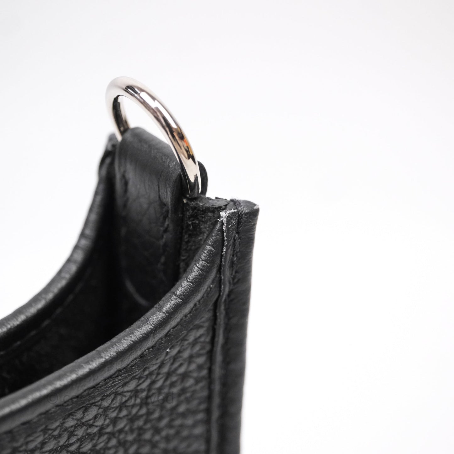 Hermès Mini Evelyne 16 Noir 89 Clemence Palladium Hardware