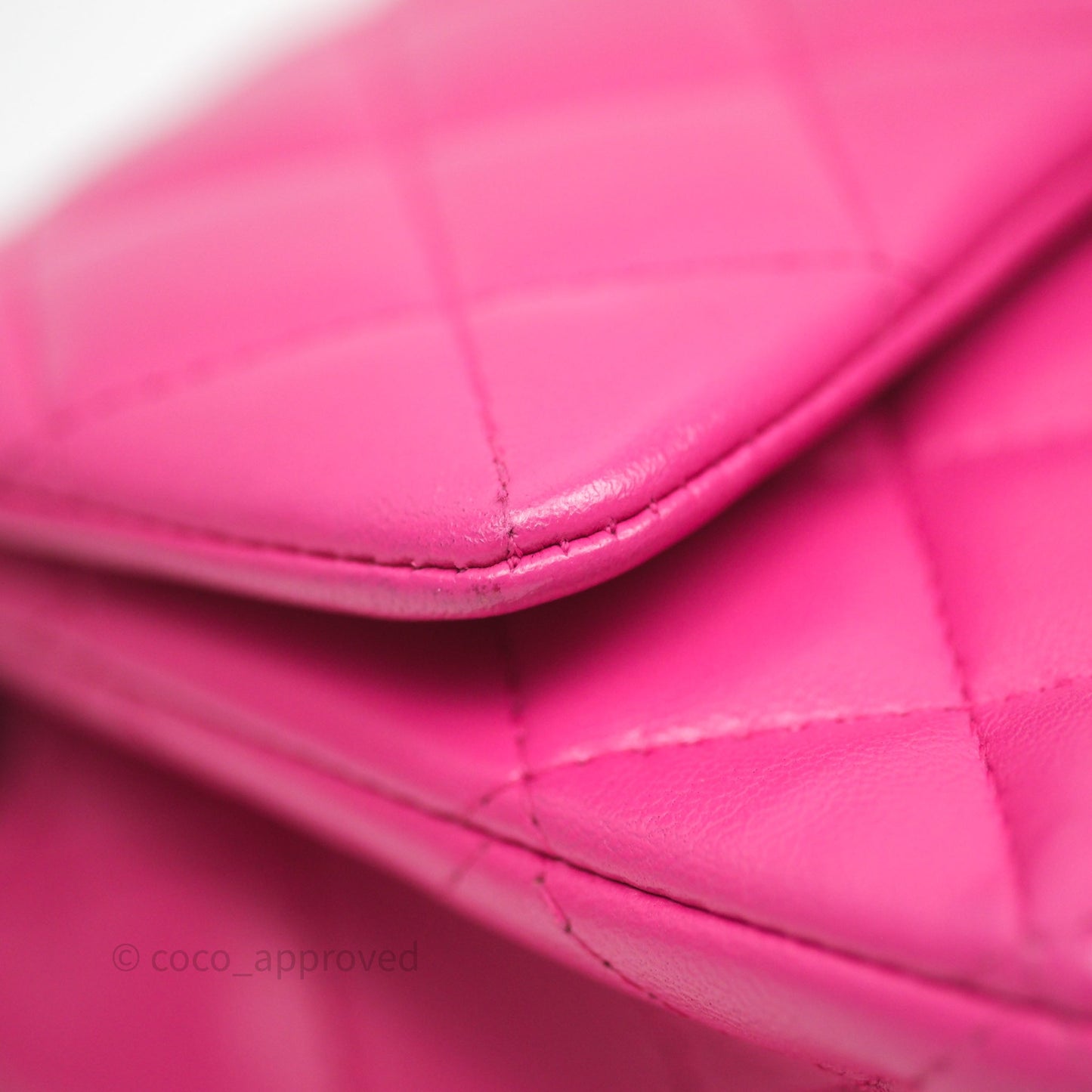 Chanel Mini Rectangular Quilted Dark Pink Lambskin Silver Hardware