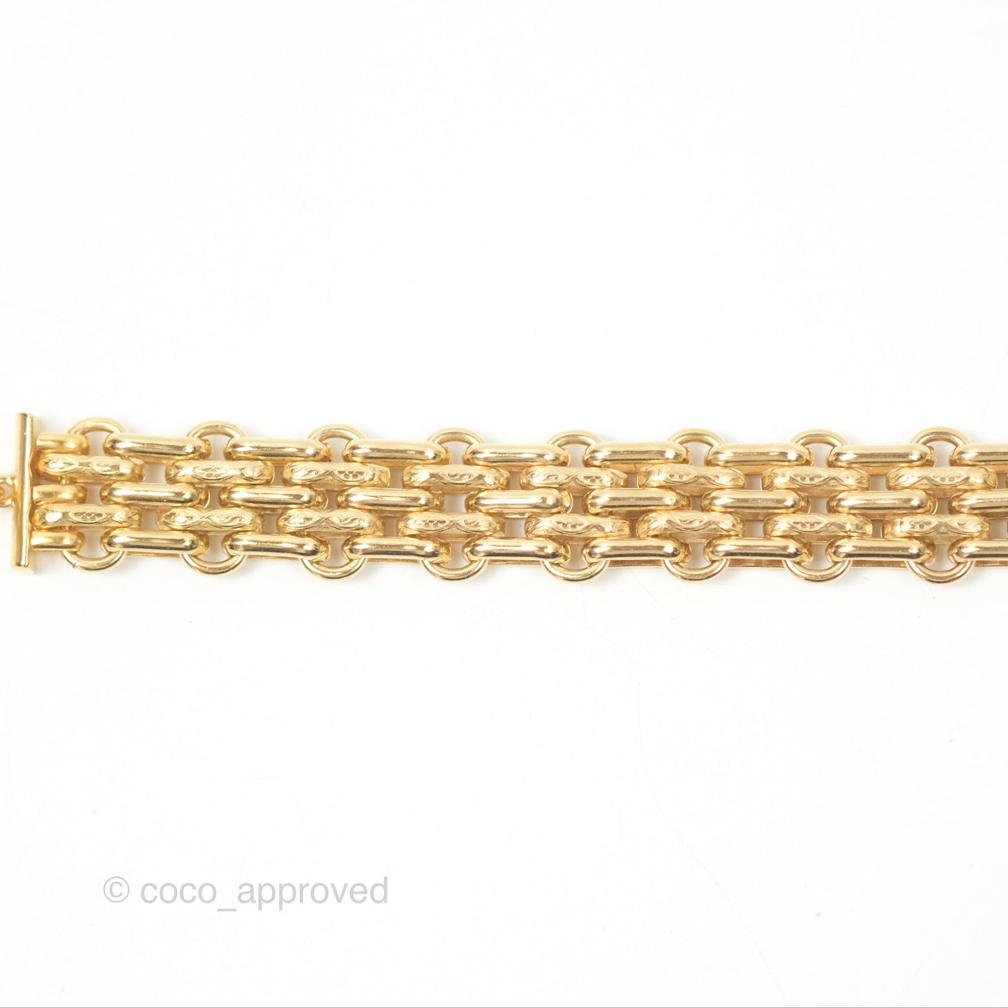 Chanel Crystal Logo Choker Gold Tone 20A