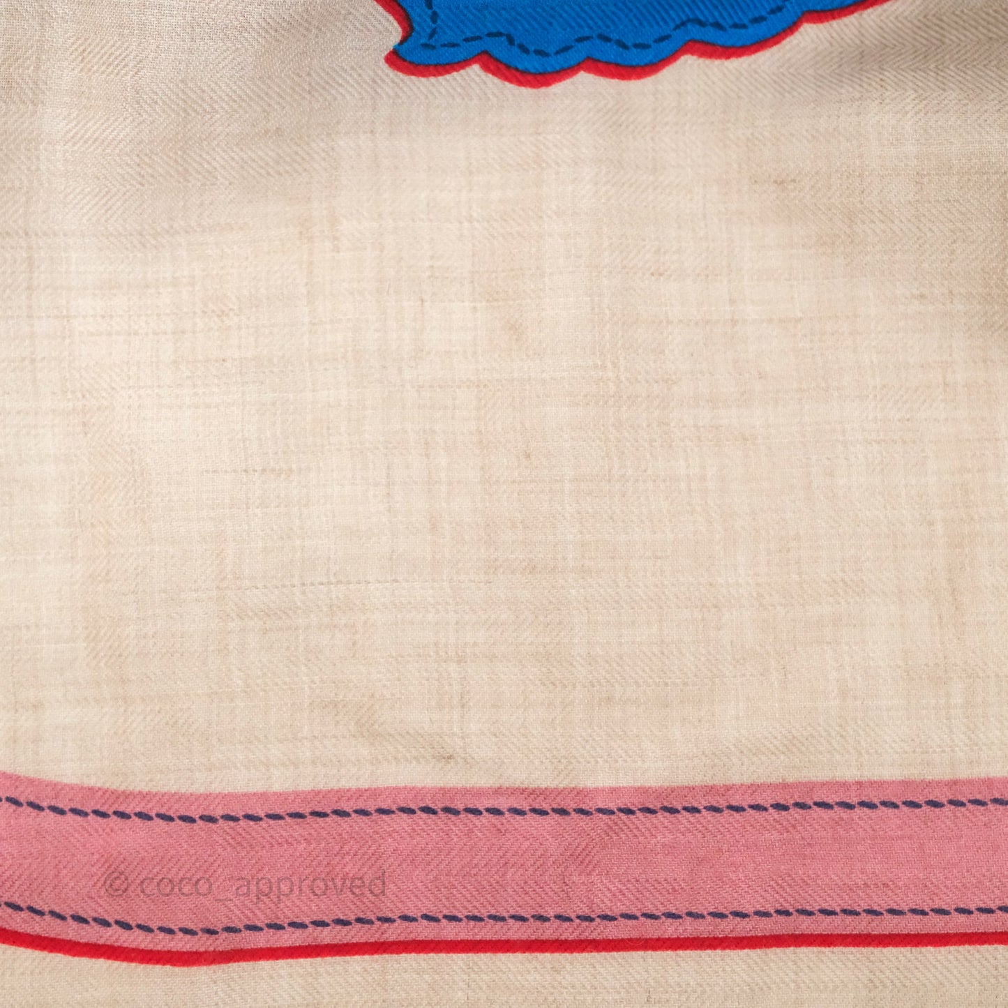 Hermes Brides De Gala App 140cm TD/ Orange/ Naturel/ Bleu Azur Cachemire Scarf