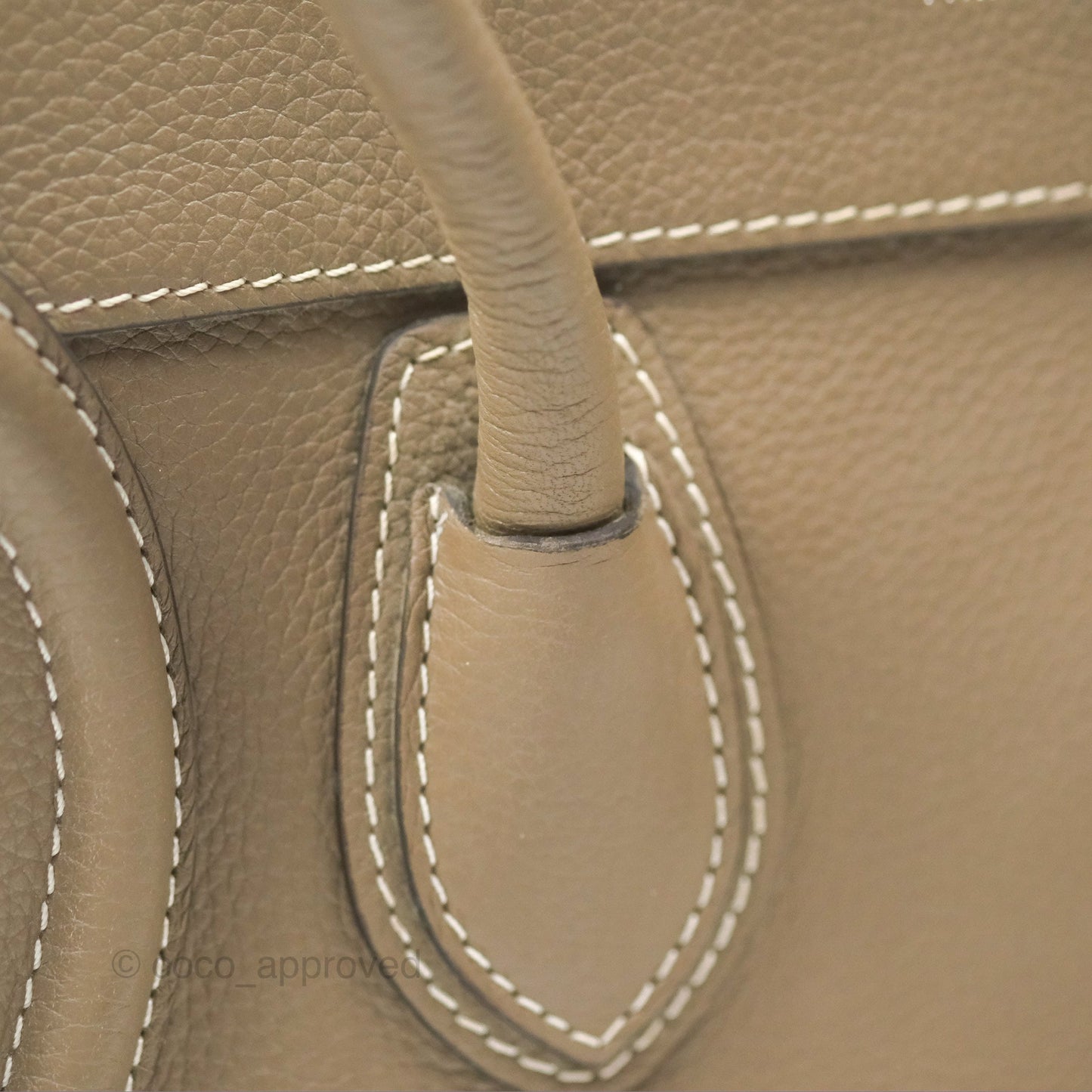 Celine Micro Luggage Bag Souris Drummed Calfskin