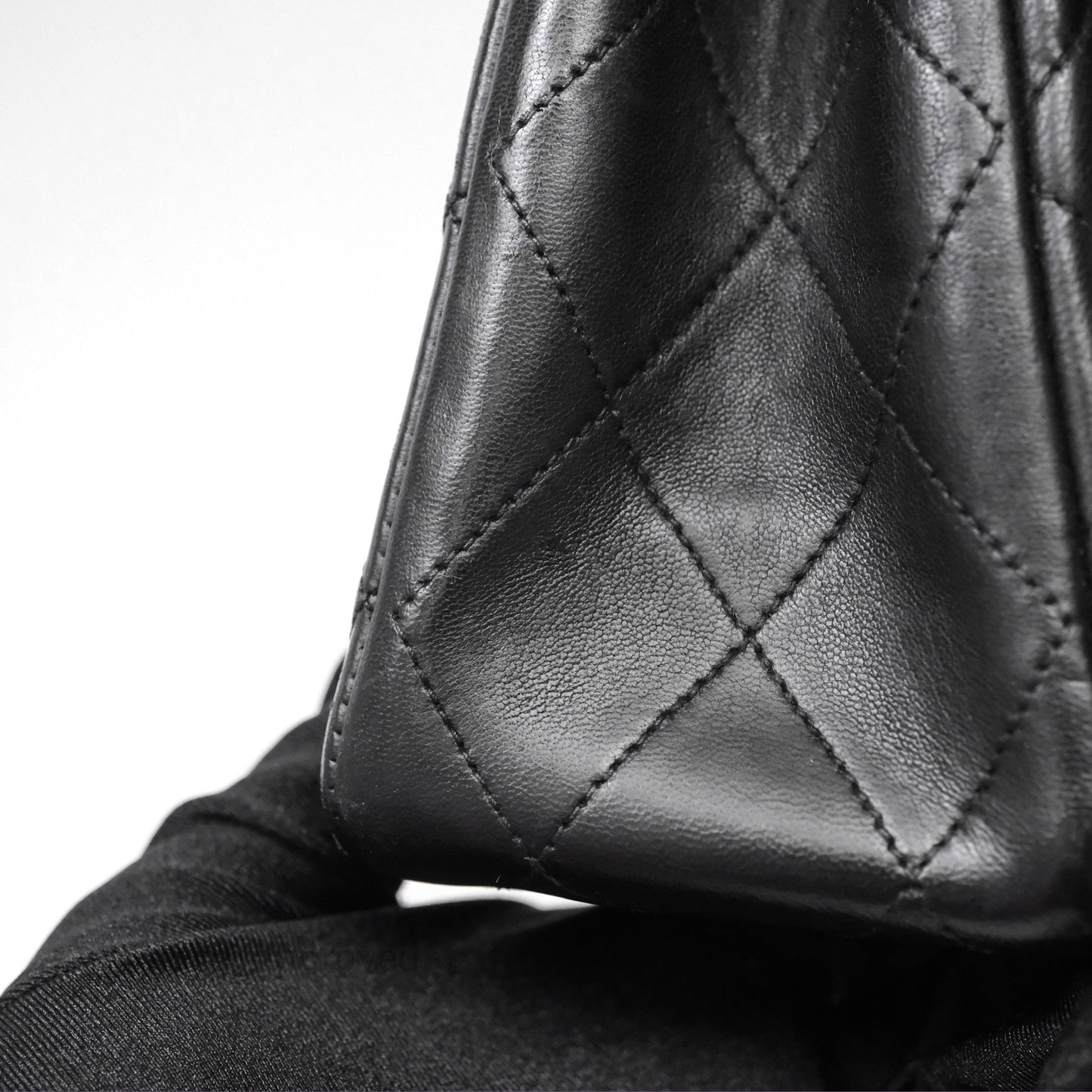 Chanel Vintage Lambskin Small Double Flap Bag Black Gold Hardware
