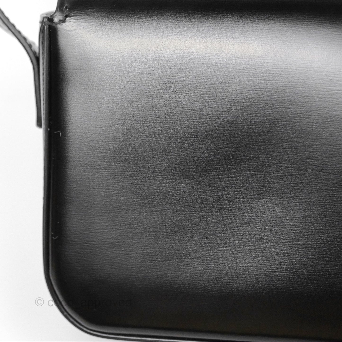 Celine Triomphe Shoulder Bag Black Calfskin