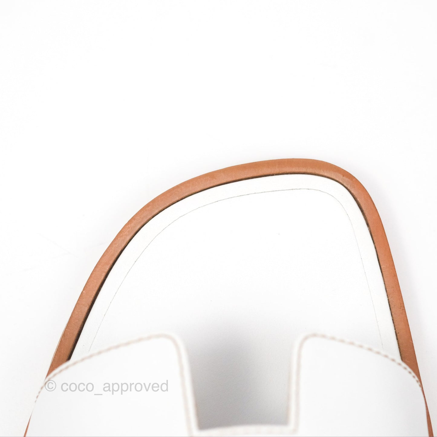 Hermès Oran Sandals in White Size 39