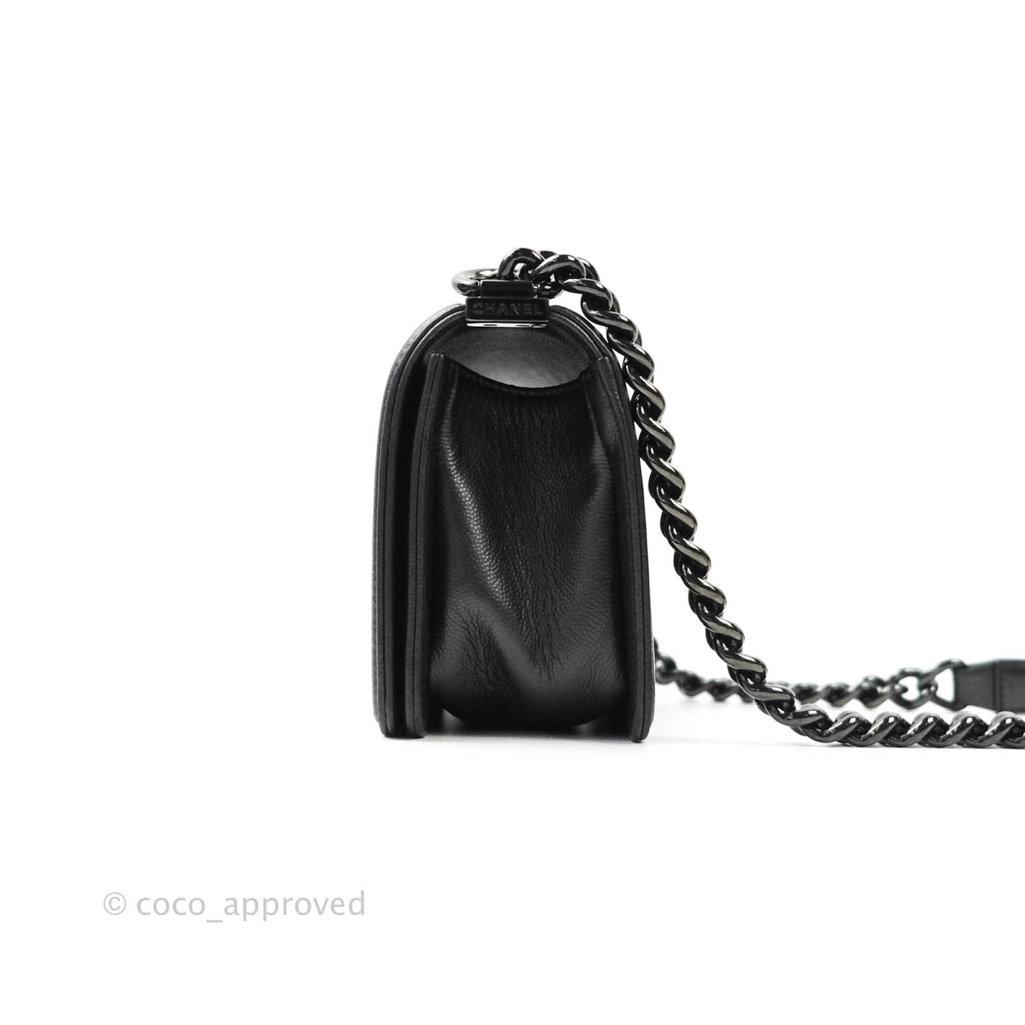 Chanel Quilted So Black Small Boy Caviar