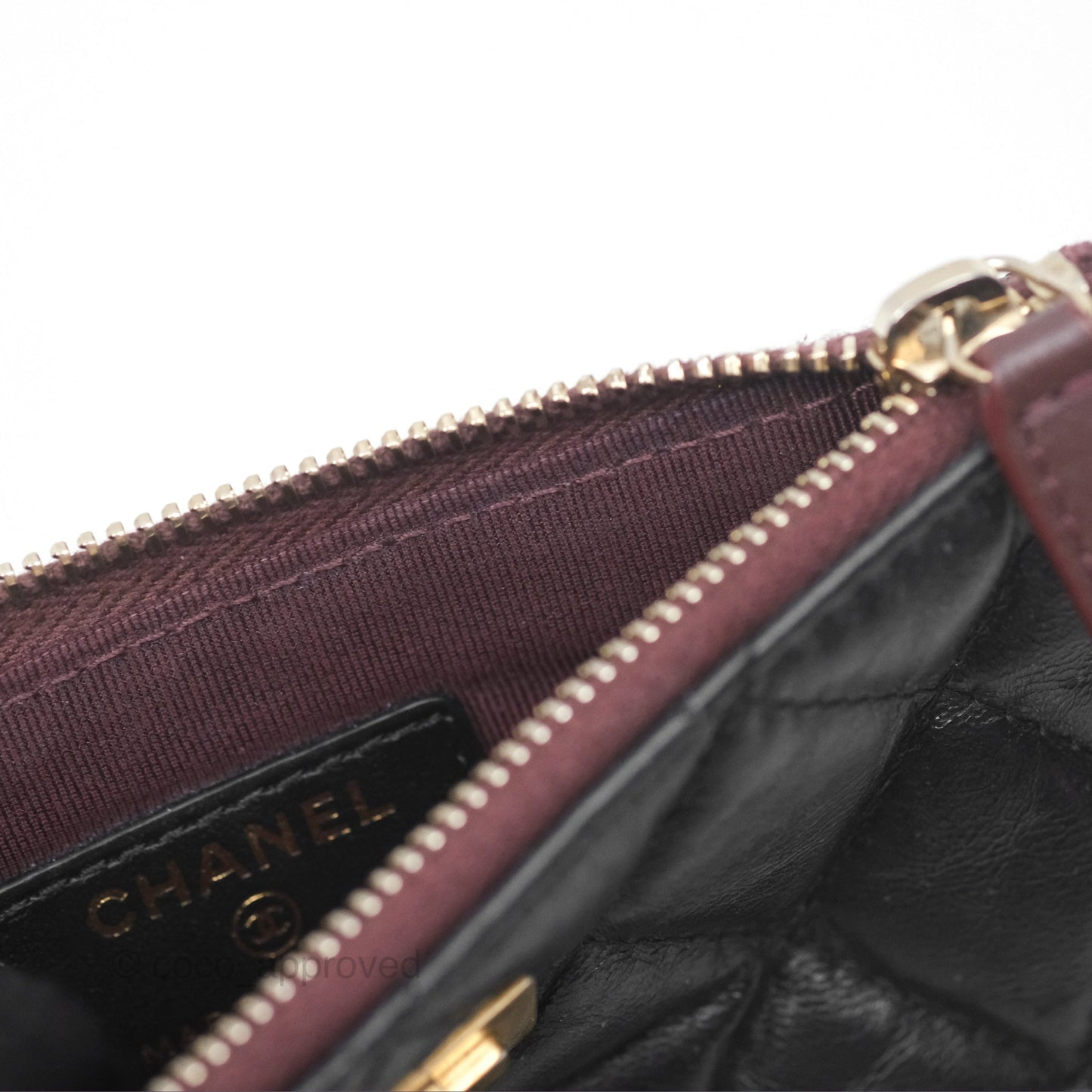 Chanel Quilted Mini Reissue O Case Black Calfskin Aged Gold Hardware