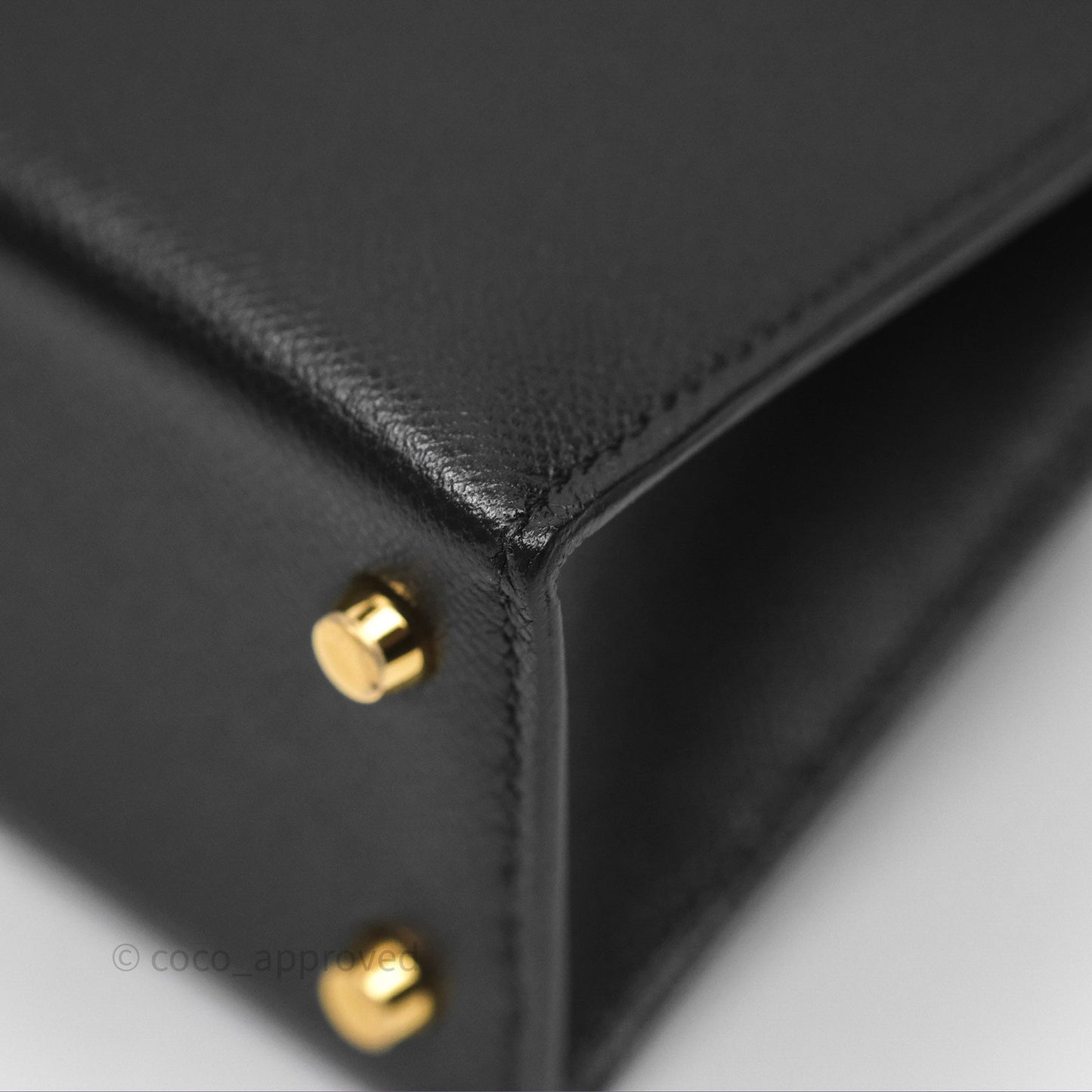 Hermès Mini Kelly II Touch Noir 89 Croc Gold Hardware