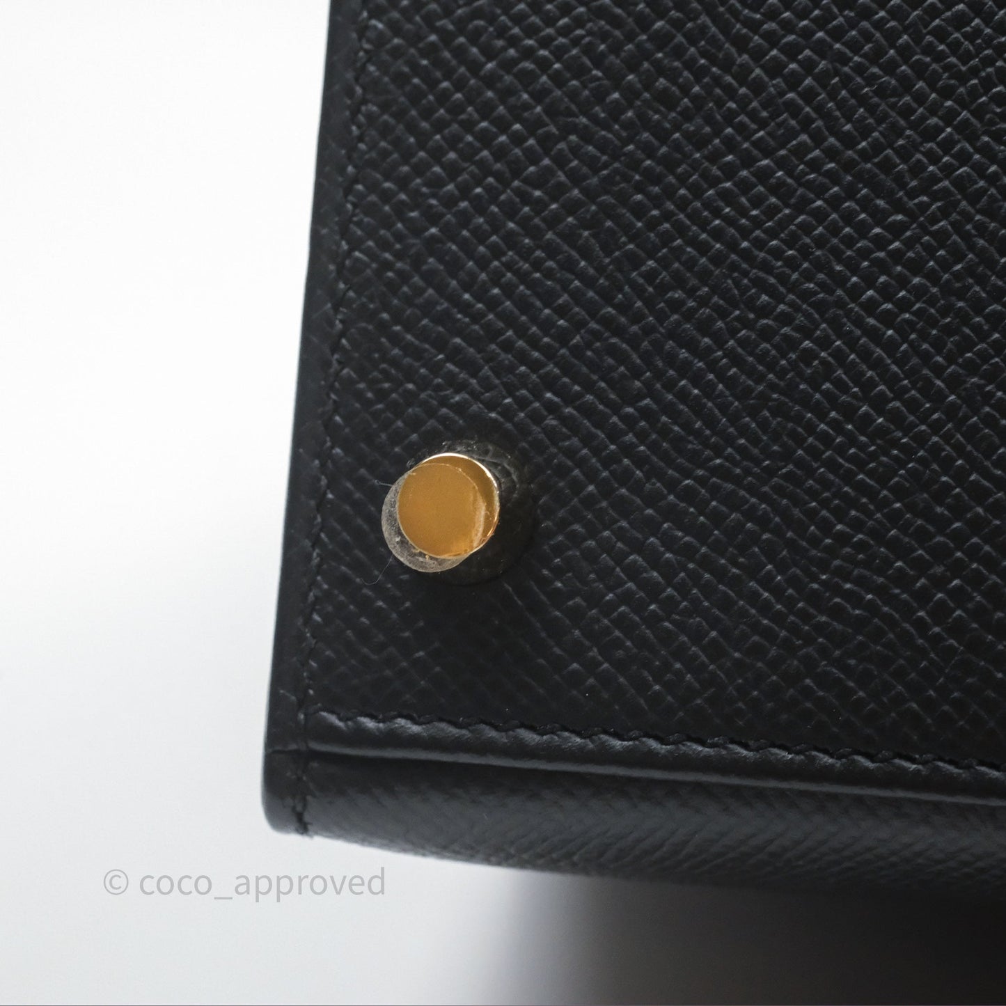 Hermès Kelly 28 Sellier Noir Black 89 Epsom Gold Hardware