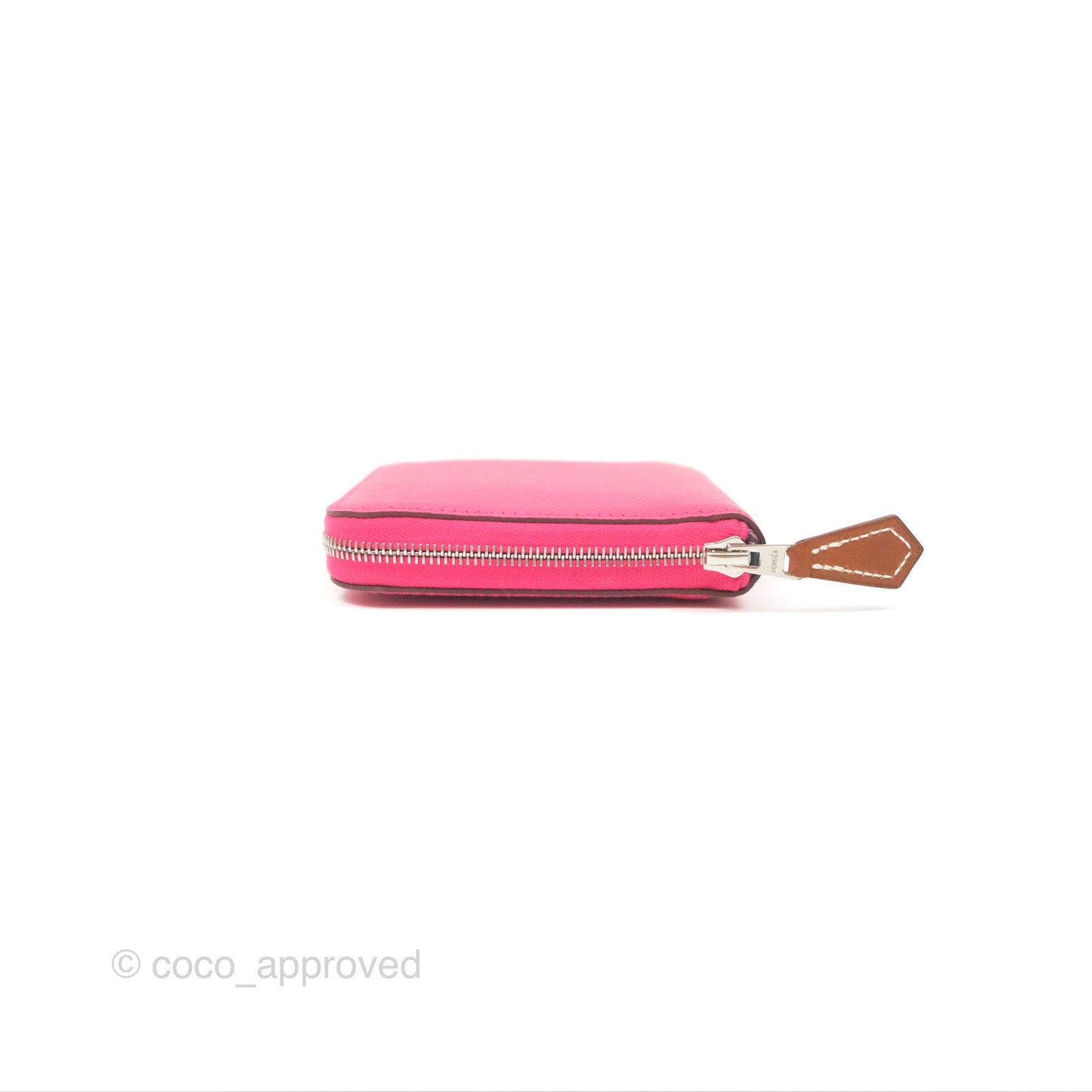 Hermès Silk In Compact Wallet Rose Extreme/ Colvert Epsom