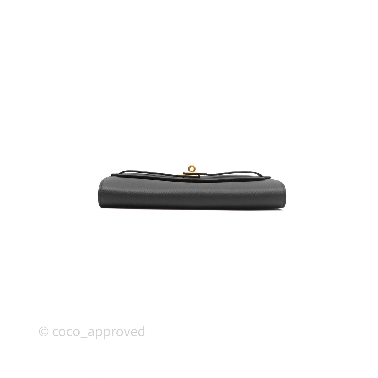 Hermès Kelly To Go Wallet Noir 89 Epsom Gold Hardware