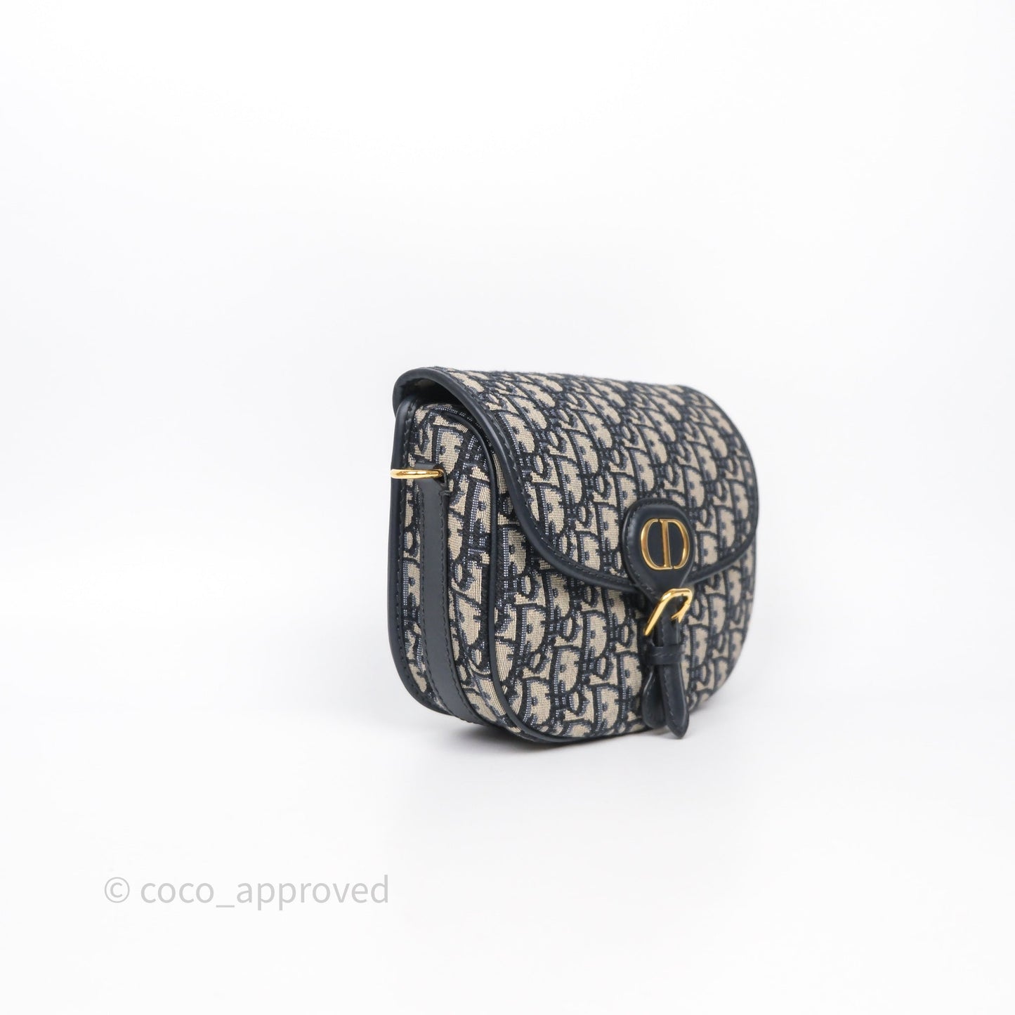 Christian Dior Medium Bobby Bag Blue Oblique Jacquard Canvas