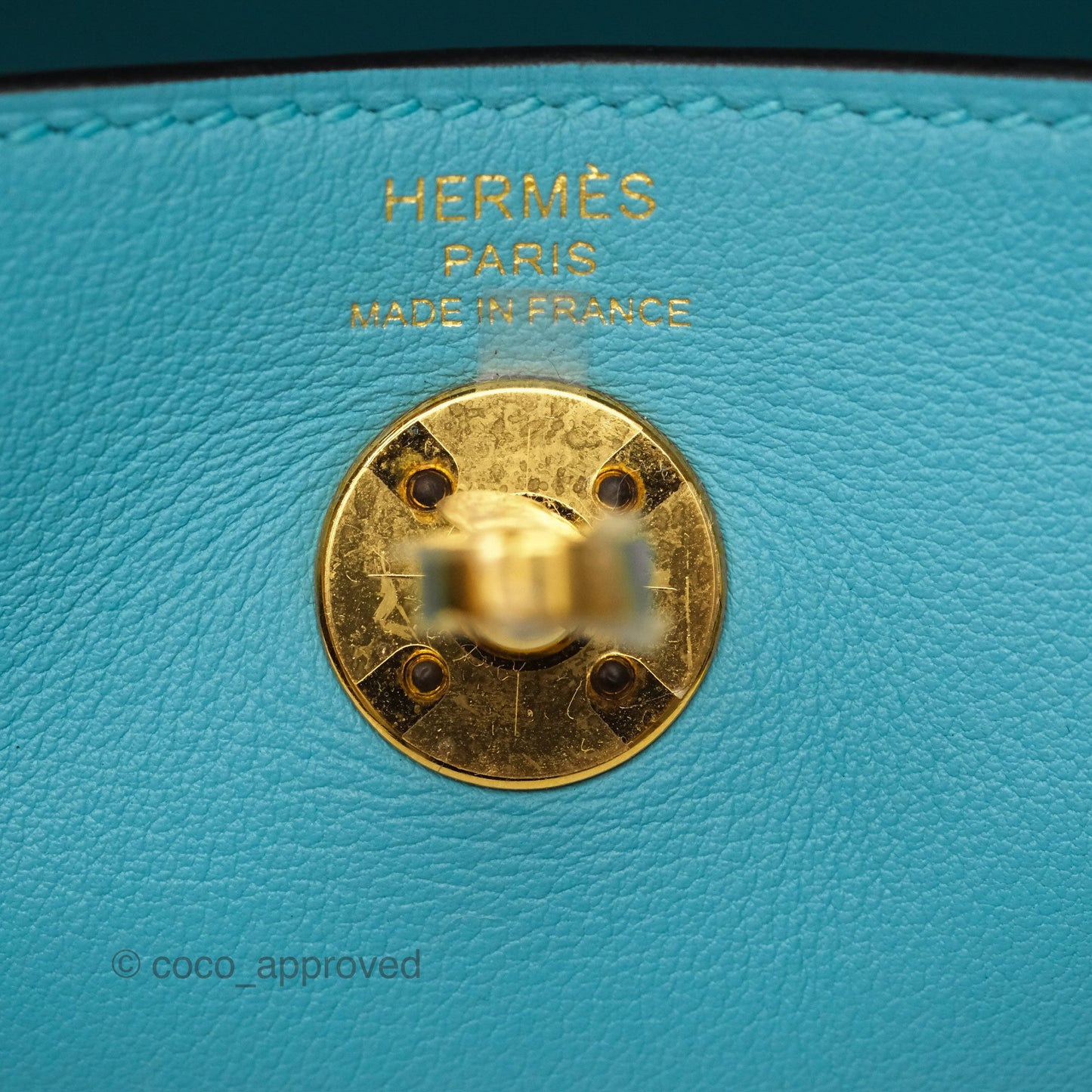 Hermès Mini Lindy 20 Bleu Atoll 3P Swift Gold Hardware