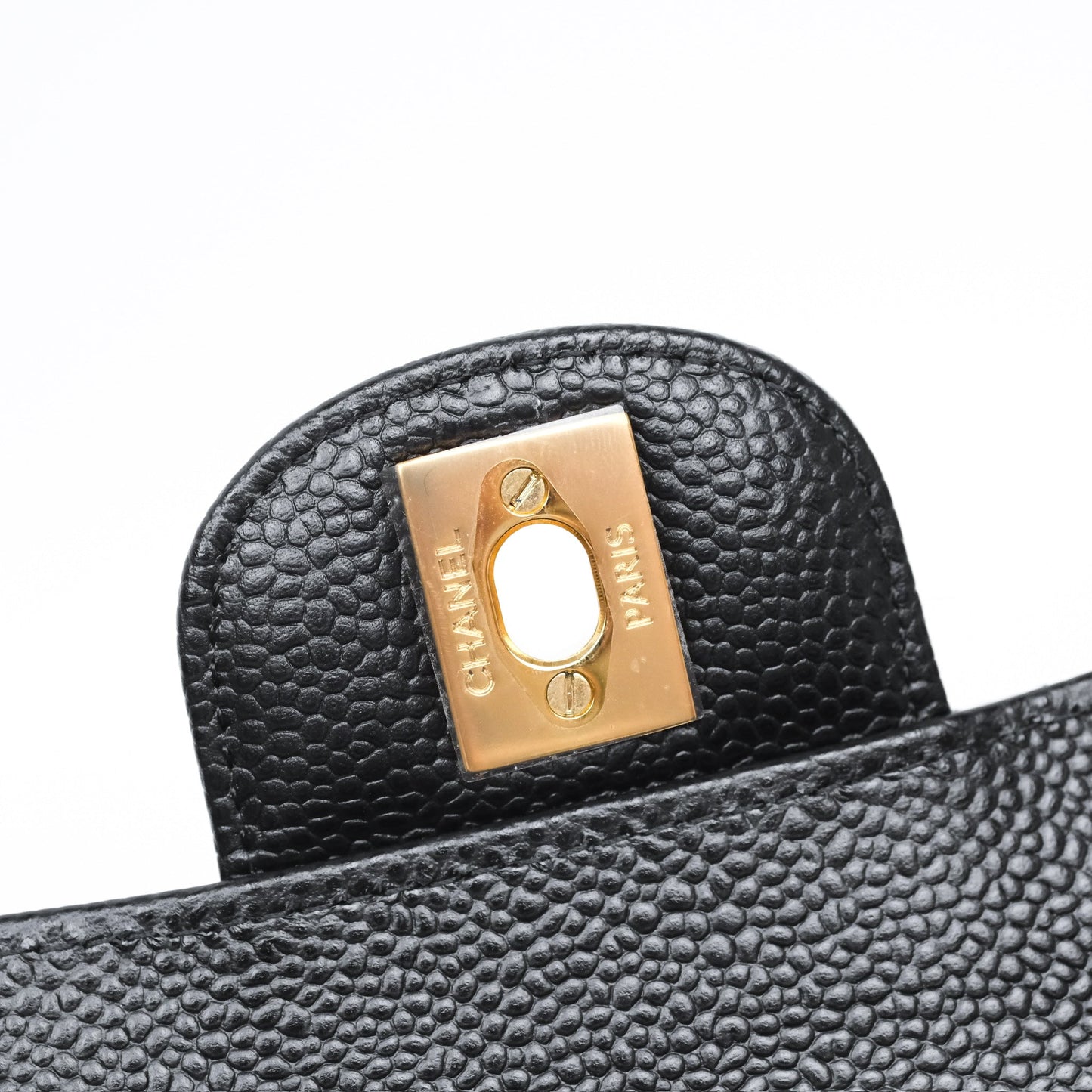 Chanel Small Classic Flap Quilted Black Caviar Gold Hardware