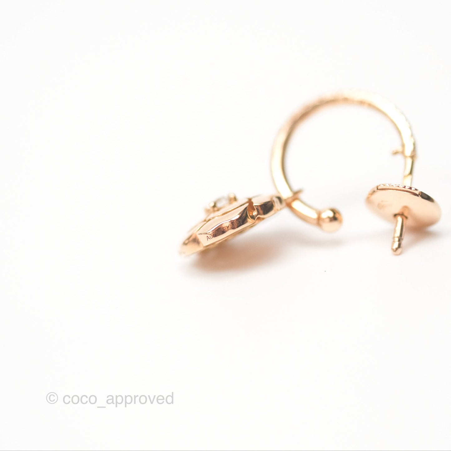 Chanel Extrait De Camelia Earrings 18K Rose Gold