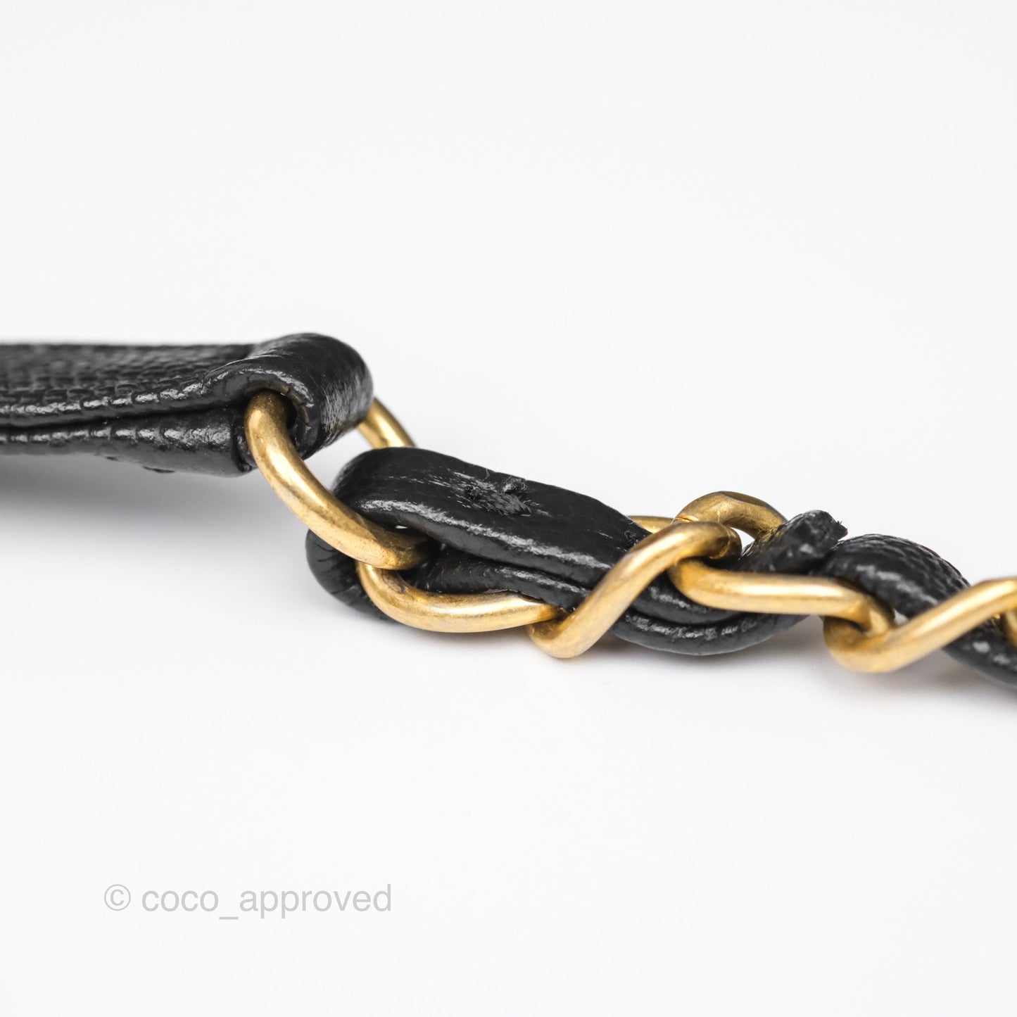 Chanel Medium Coco Handle Quilted Black Caviar Aged Gold Hardware