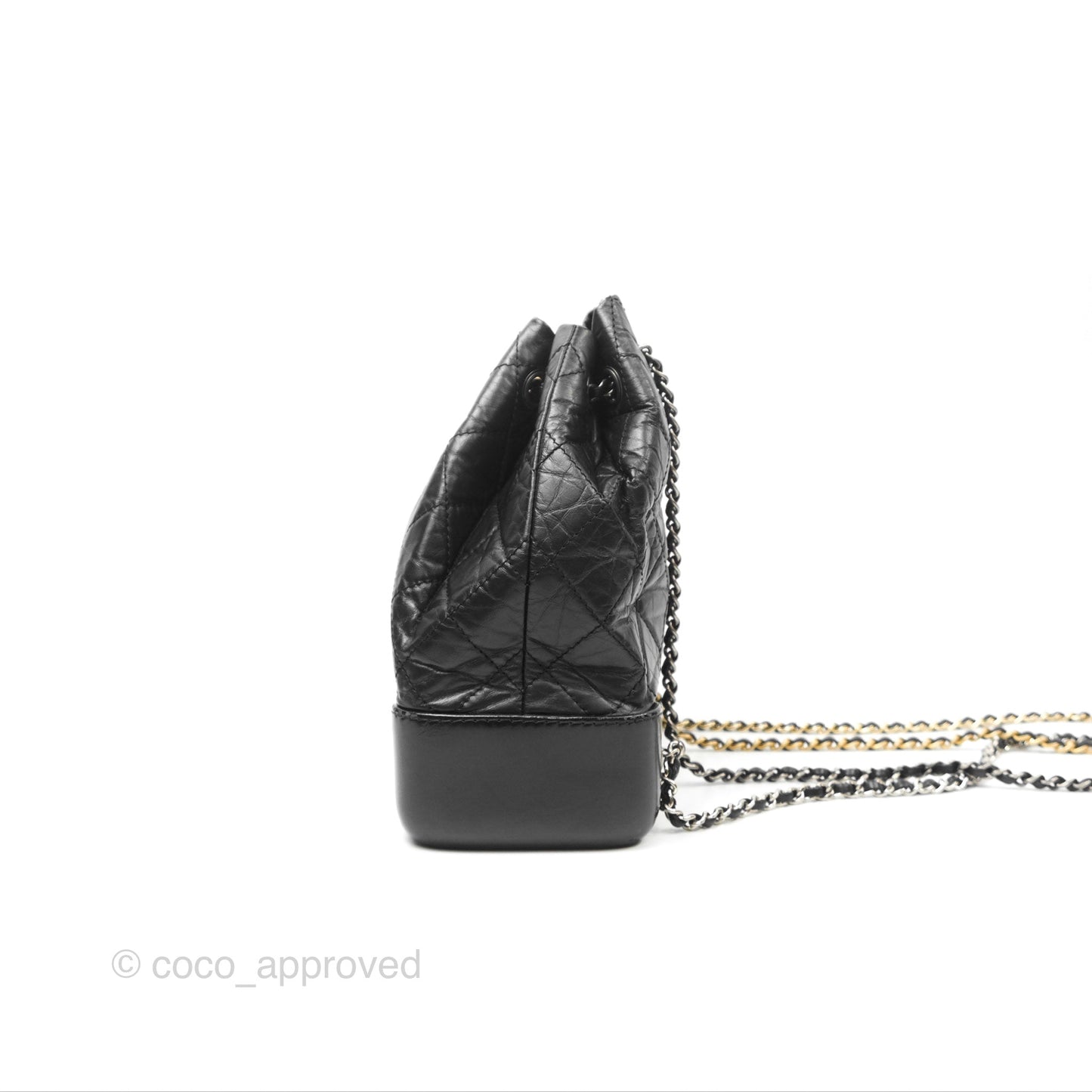 Chanel Small Gabrielle Backpack Black Aged Calfskin