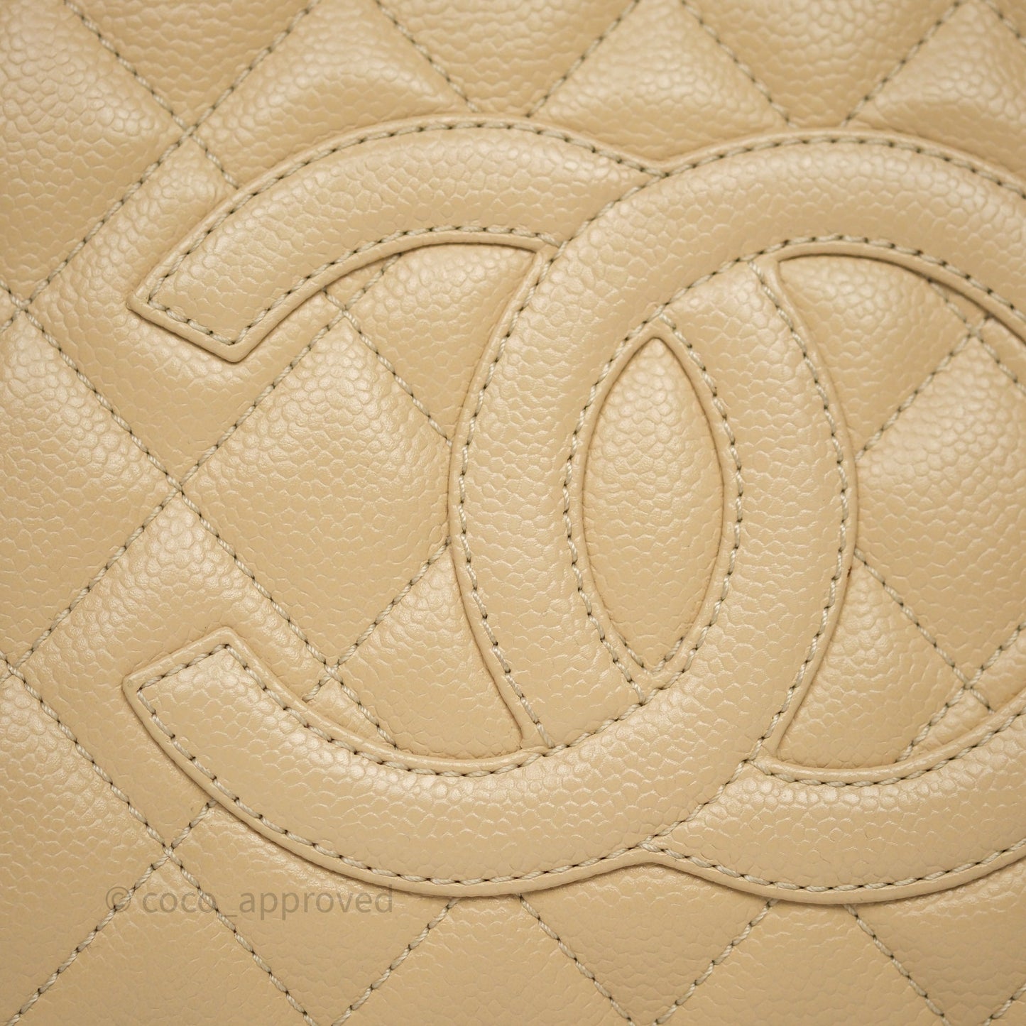 Chanel PST Tote Beige Caviar Gold Hardware