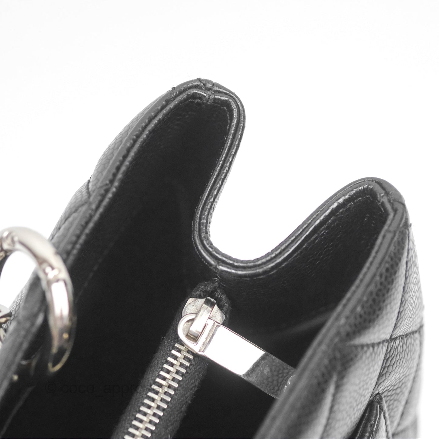 Chanel GST Black Caviar Silver Hardware