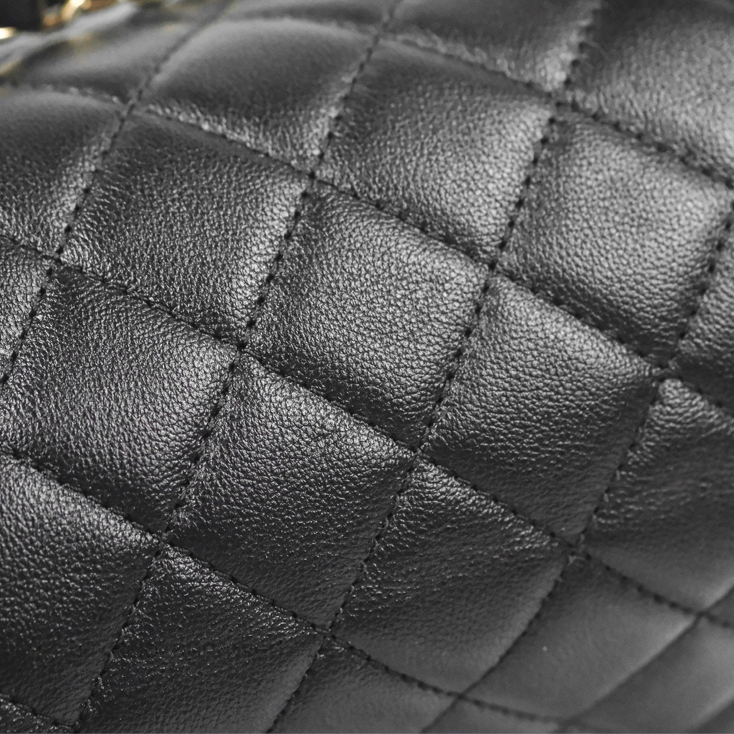 Chanel Duma Backpack Large Black Calfskin Gold Hardware 23P