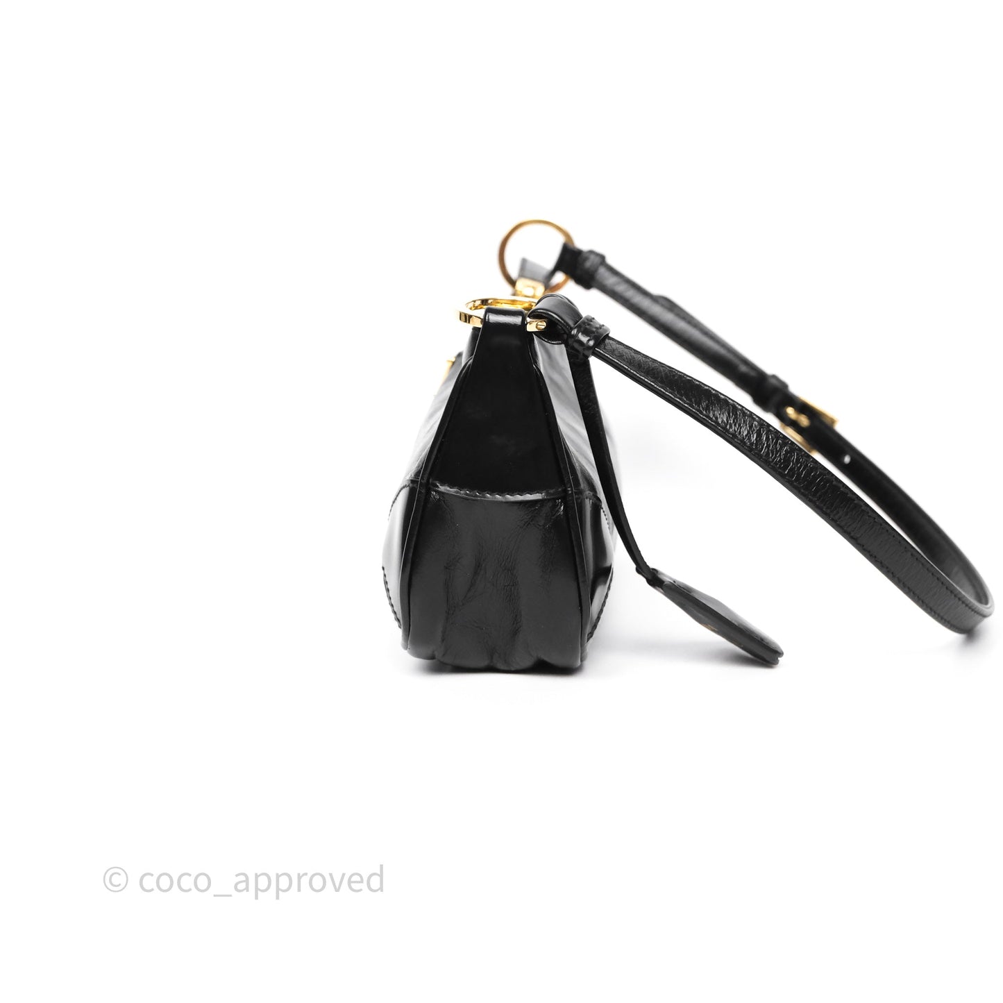 Prada Re-Edition 2002 Small Shoulder Bag Black Brushed Calf Leather