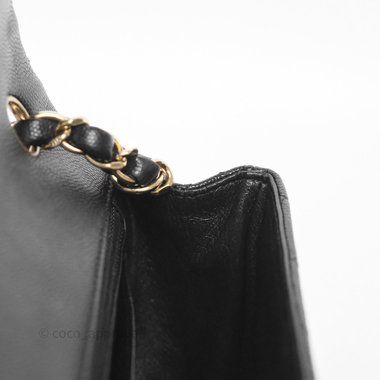 Chanel Mini Rectangular Quilted Black Caviar Gold Hardware