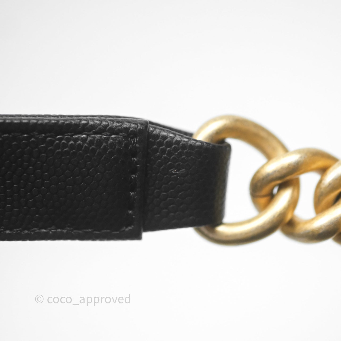 Chanel Quilted Medium Boy Black Caviar Aged Gold Hardware