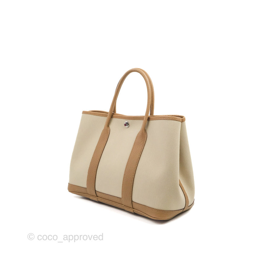 Hermès Garden Party 30 Beton 8L Biscuit 48 Canvas