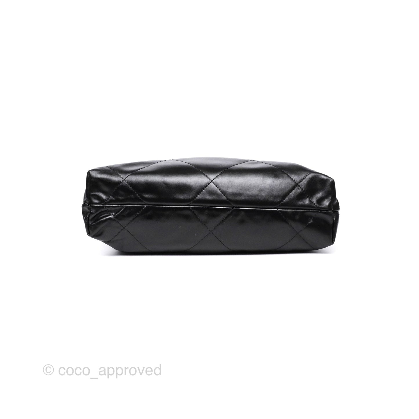Chanel 22 Small Quilted So Black Shiny Crumpled Calfskin