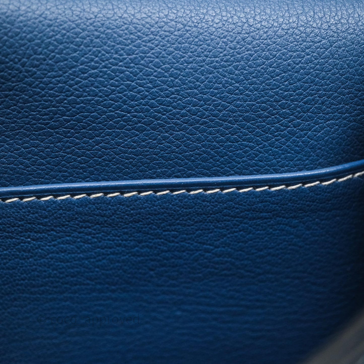 Hermès Roulis 23 Blue Evercolor Palladium Hardware