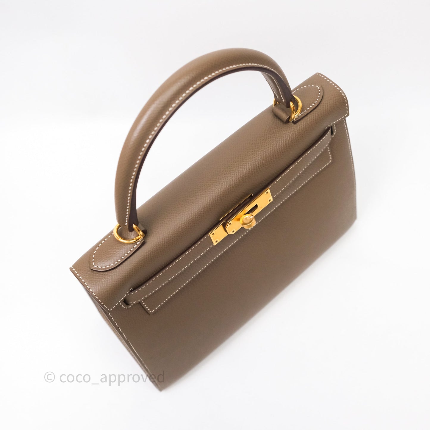 Hermès Kelly 28 Etoupe Epsom Gold Hardware