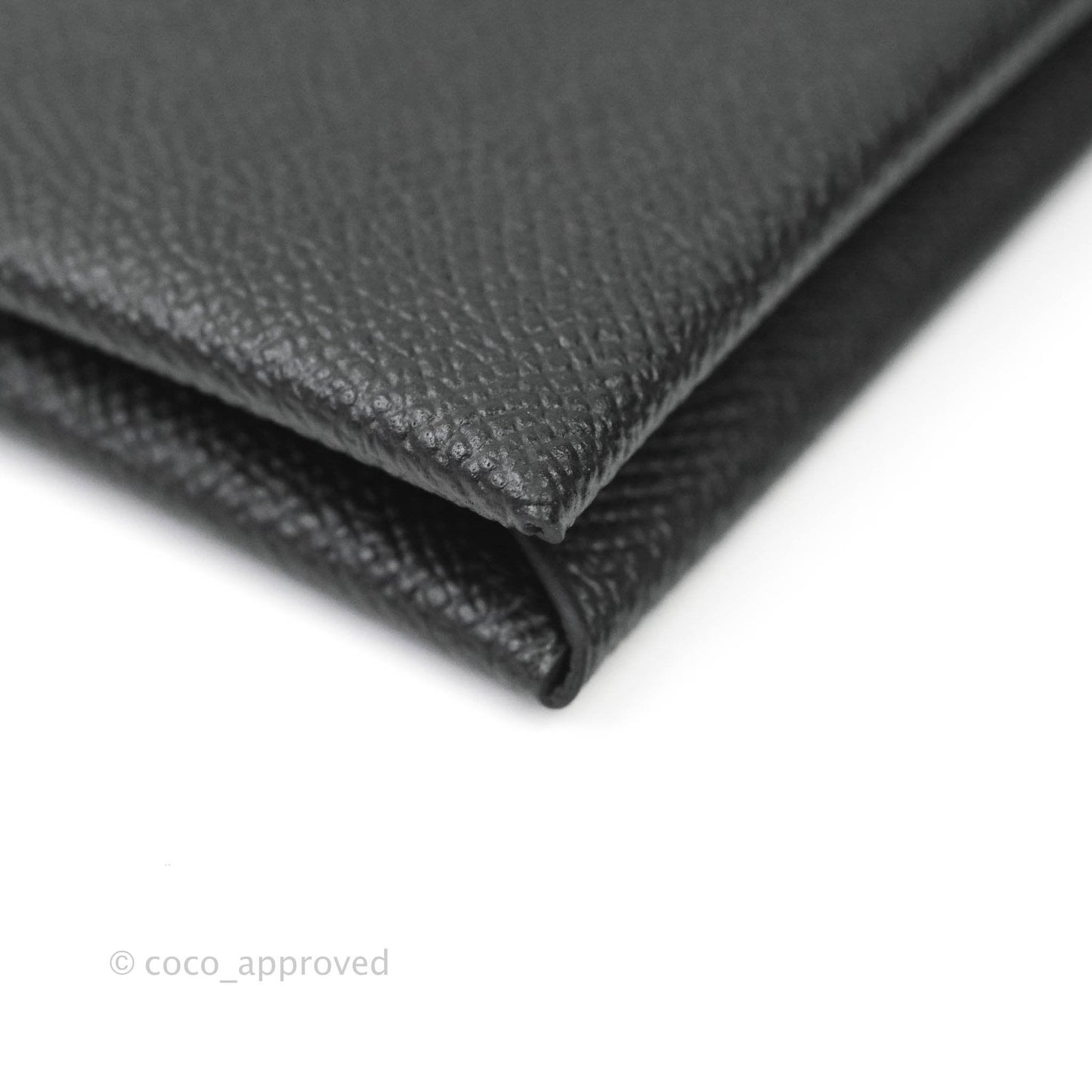 Hermès Calvi Card Holder Epsom Black