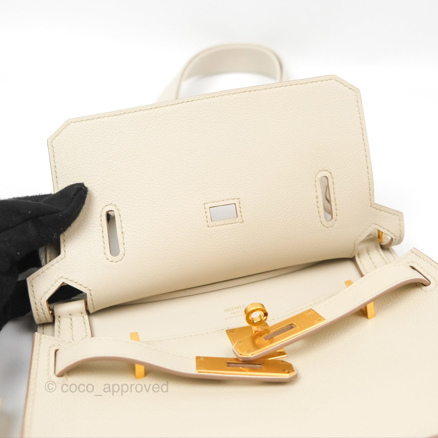 Hermès Mini Jypsiere Beton Evercolor Gold Hardware