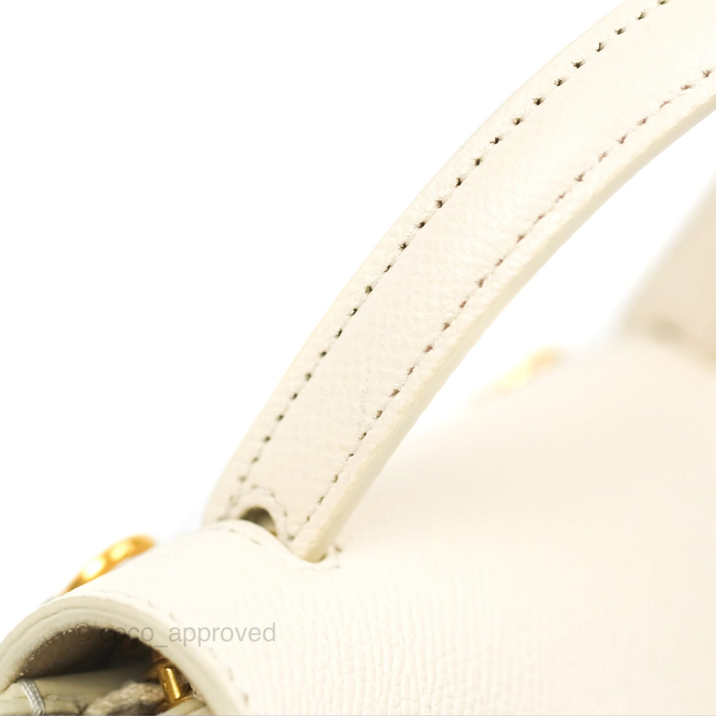 Celine Pico Belt Bag White Grained Calfskin Gold Hardware