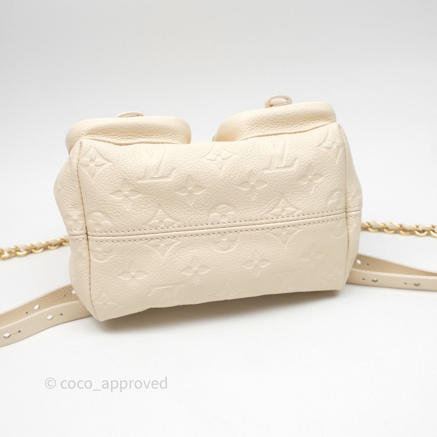 Louis Vuitton Backup Cream Monogram Empreinte Leather