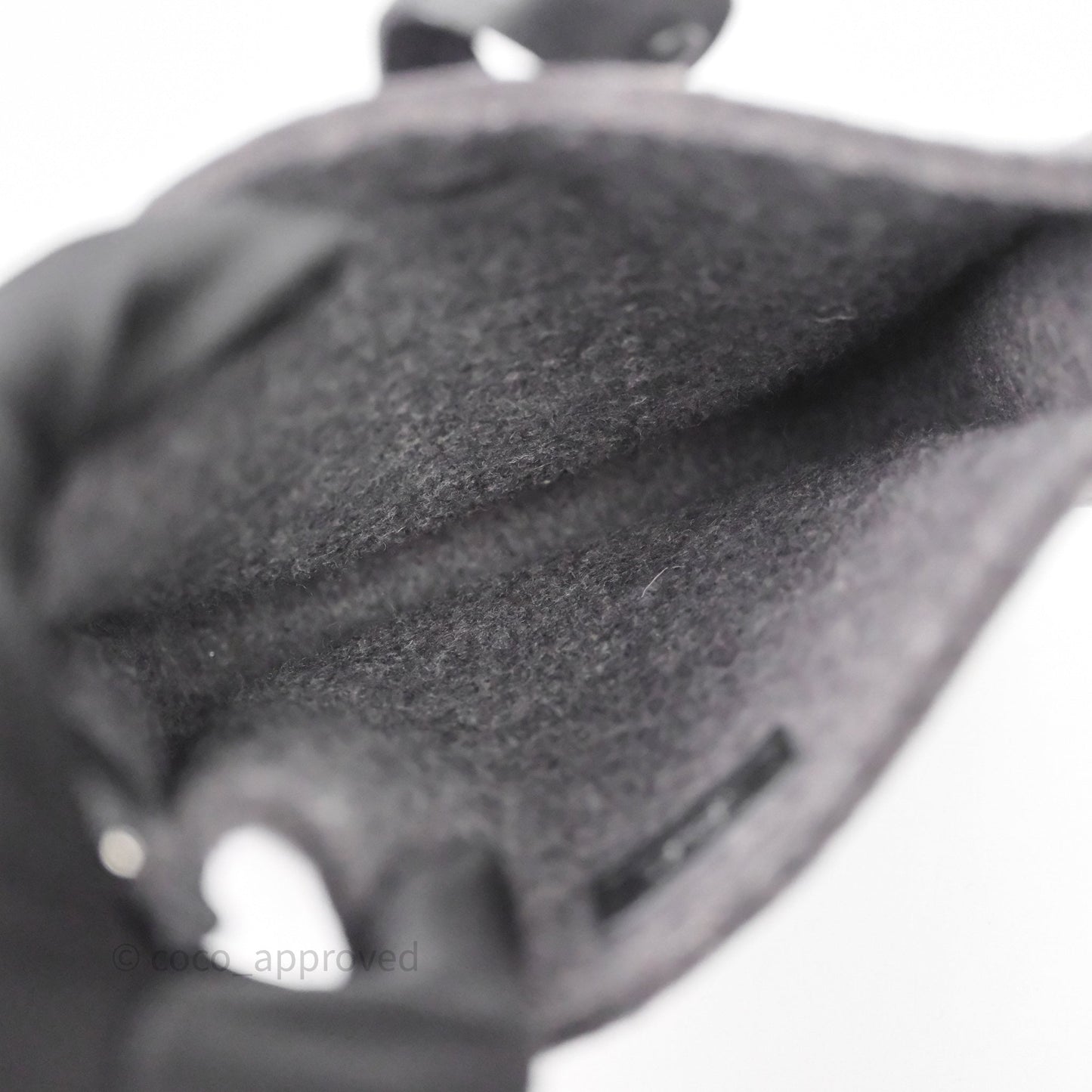 Hermès Mini Evelyne 16 Graphite 88 / Noir 89 Wool Swift Palladium Hardware