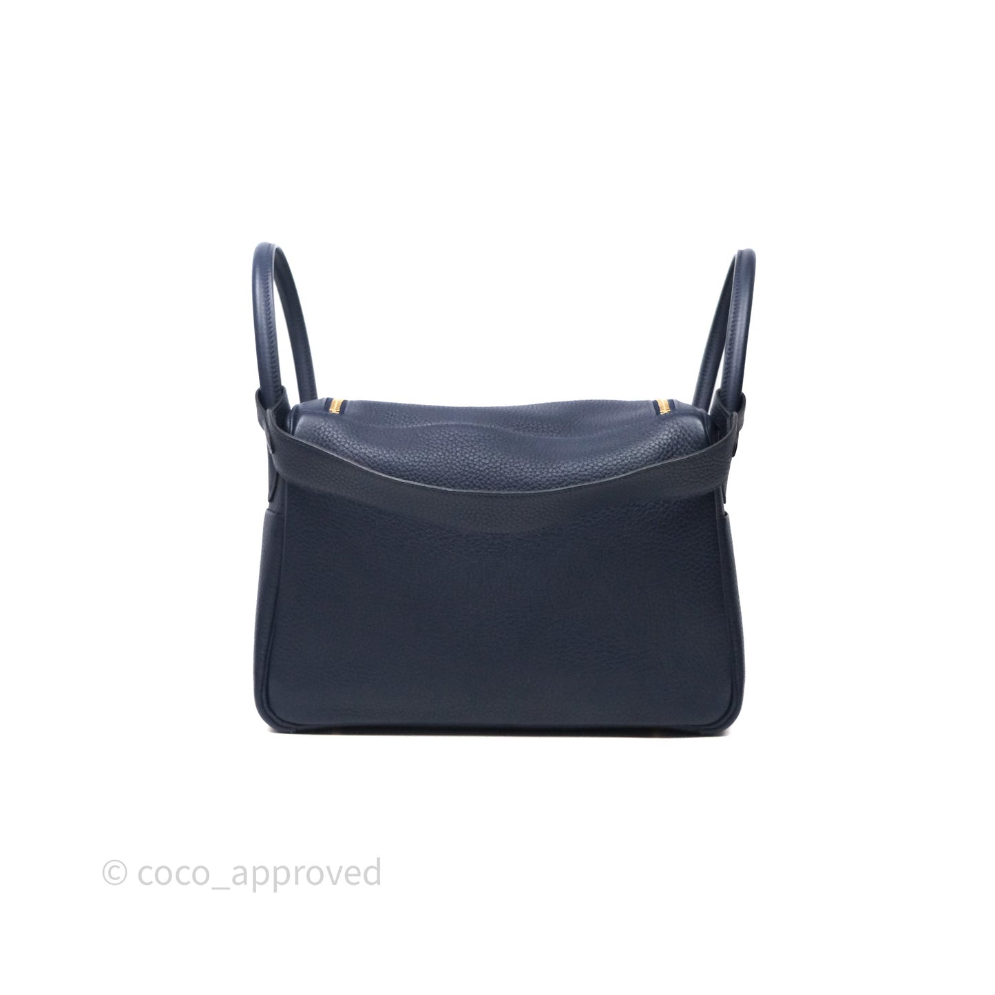 Hermès Lindy 30 Bleu Nuit 2Z Clemence Gold Hardware