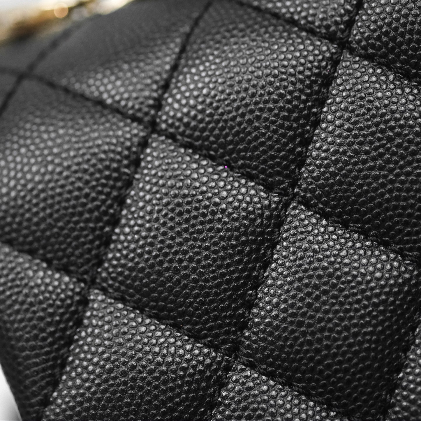 Chanel Small Coco Handle Quilted Black Caviar Gold Hardware