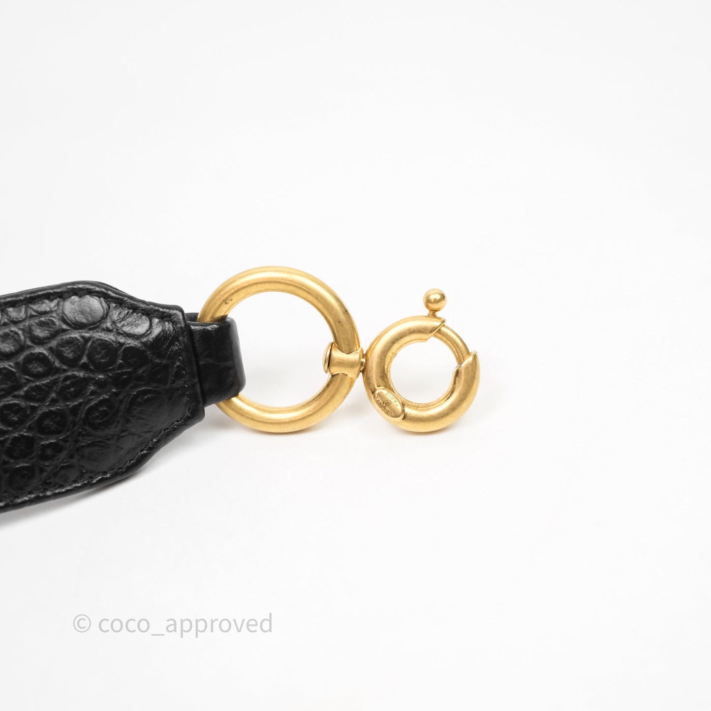 Chanel Crocodile Embossed Calfskin Small Gabrielle Cocodile Hobo Black