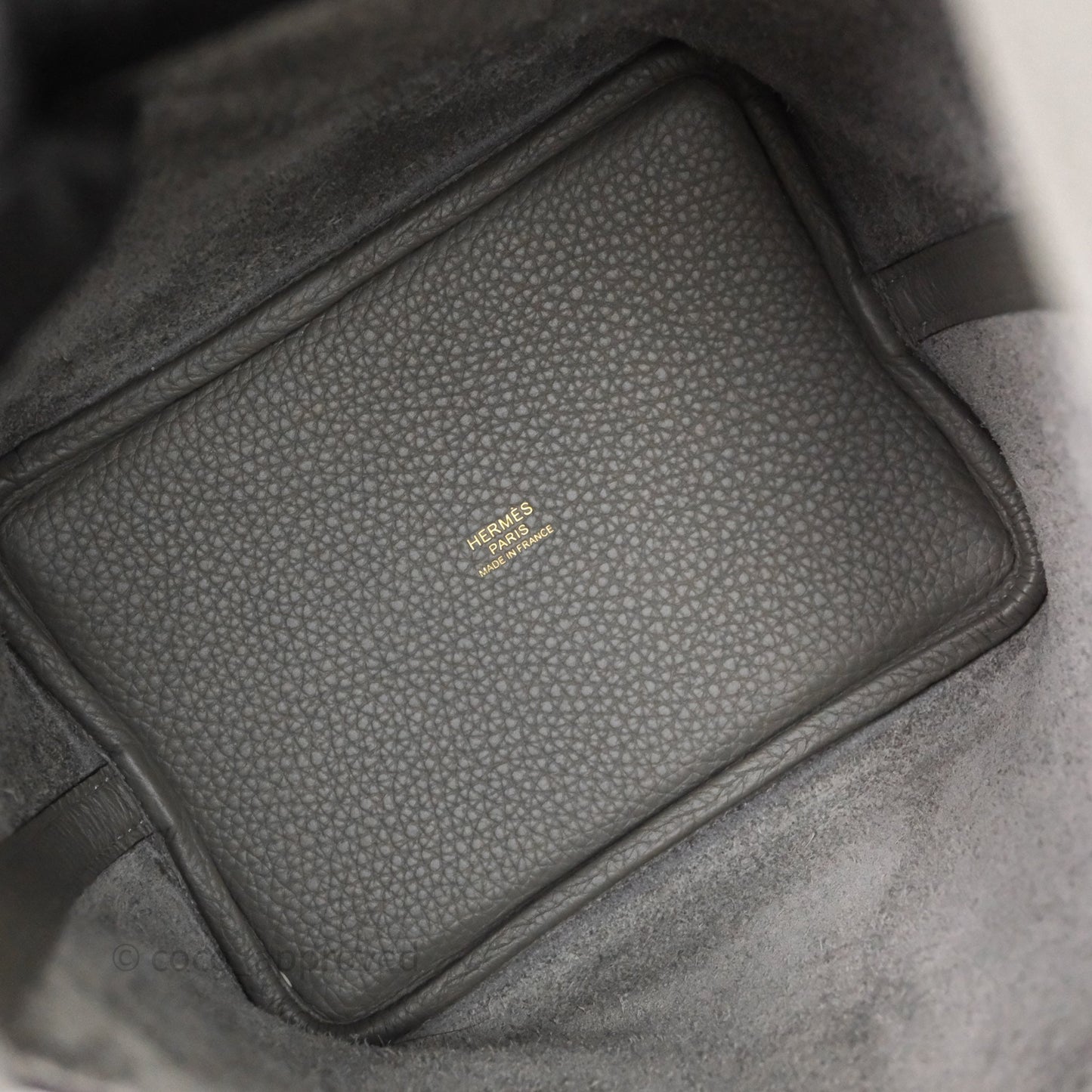 Hermès Picotin 18 Gris Meyer 0L Clemence Gold Hardware