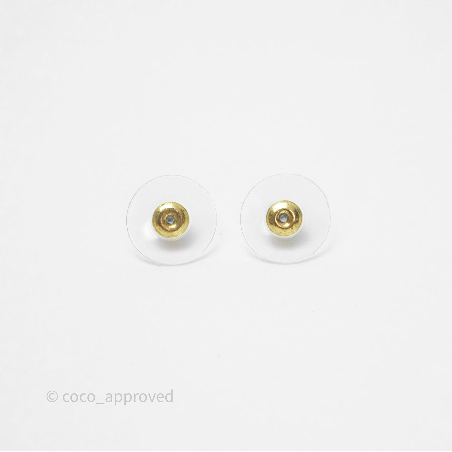 Chanel Crystal CC Star No5 Earrings Ear Clip Gold Tone 22S