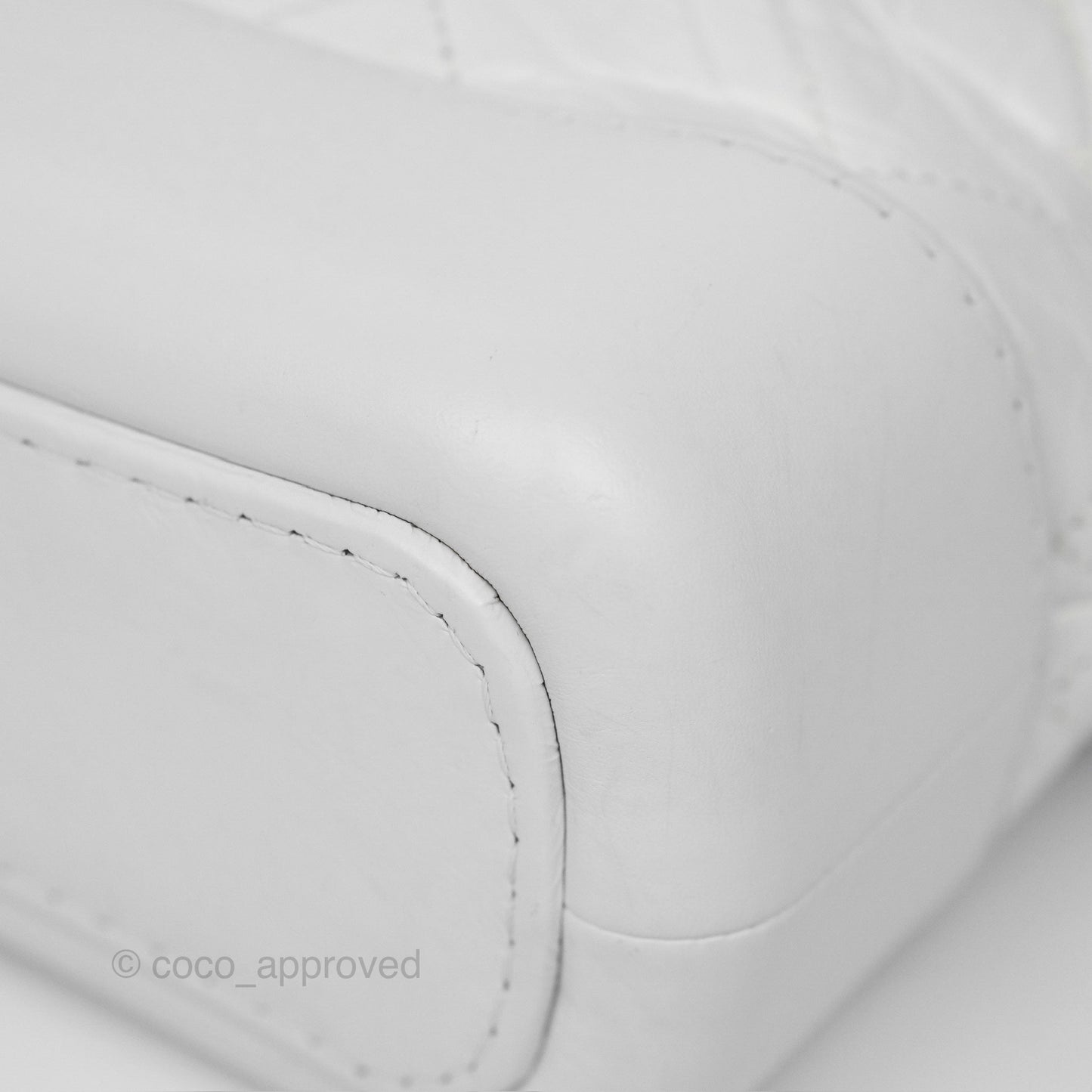 Chanel Small Gabrielle Hobo Quilted White Aged Calfskin