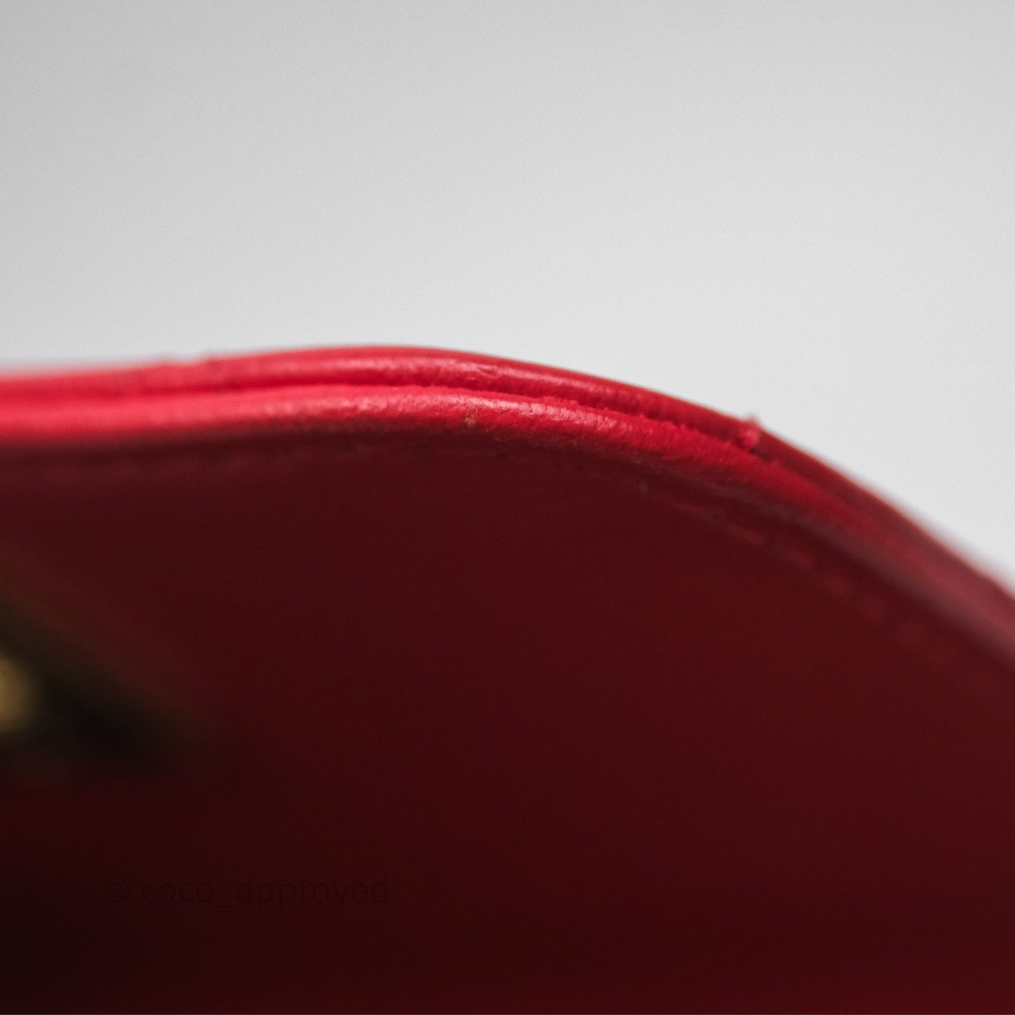 Chanel Mini Quilted Trendy CC Clutch With Chain Red Lambskin Gold Hardware