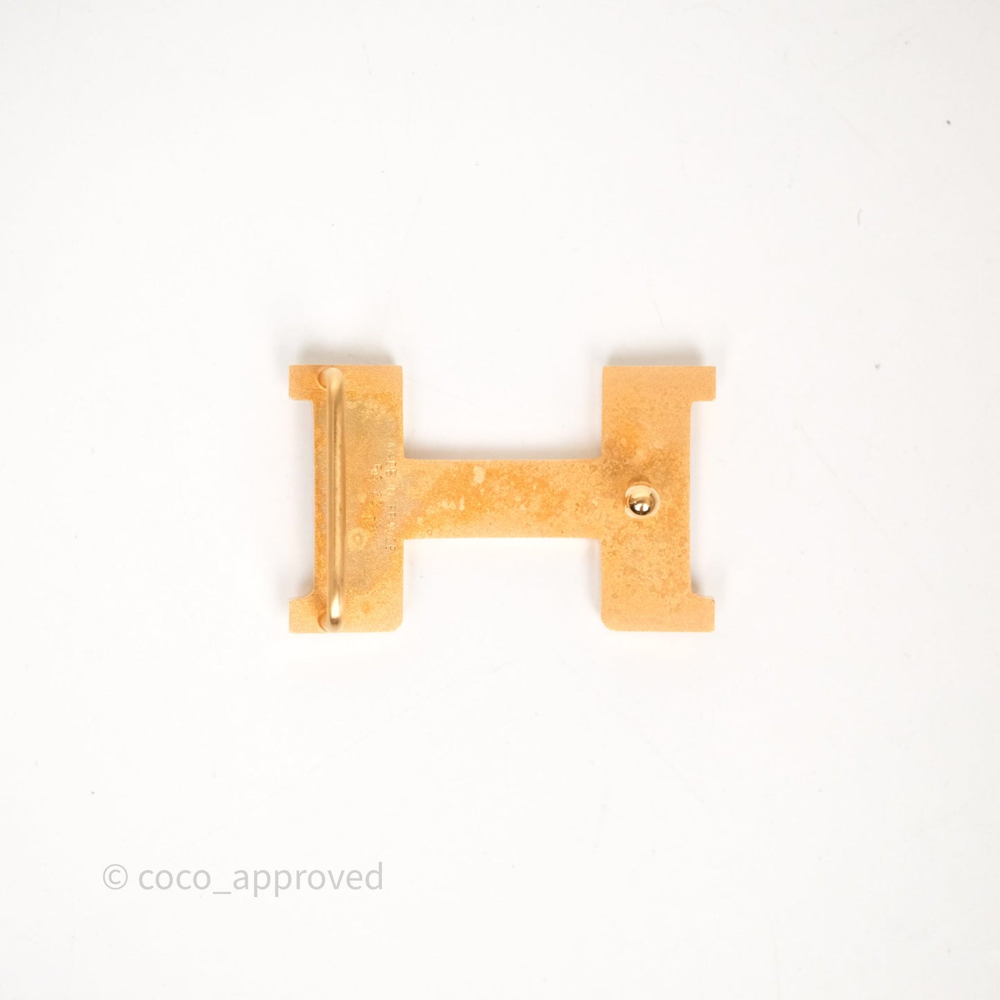 Hermès H Belt Buckle & Reversible Strap Gold/ Vert Fizz Gold Hardware