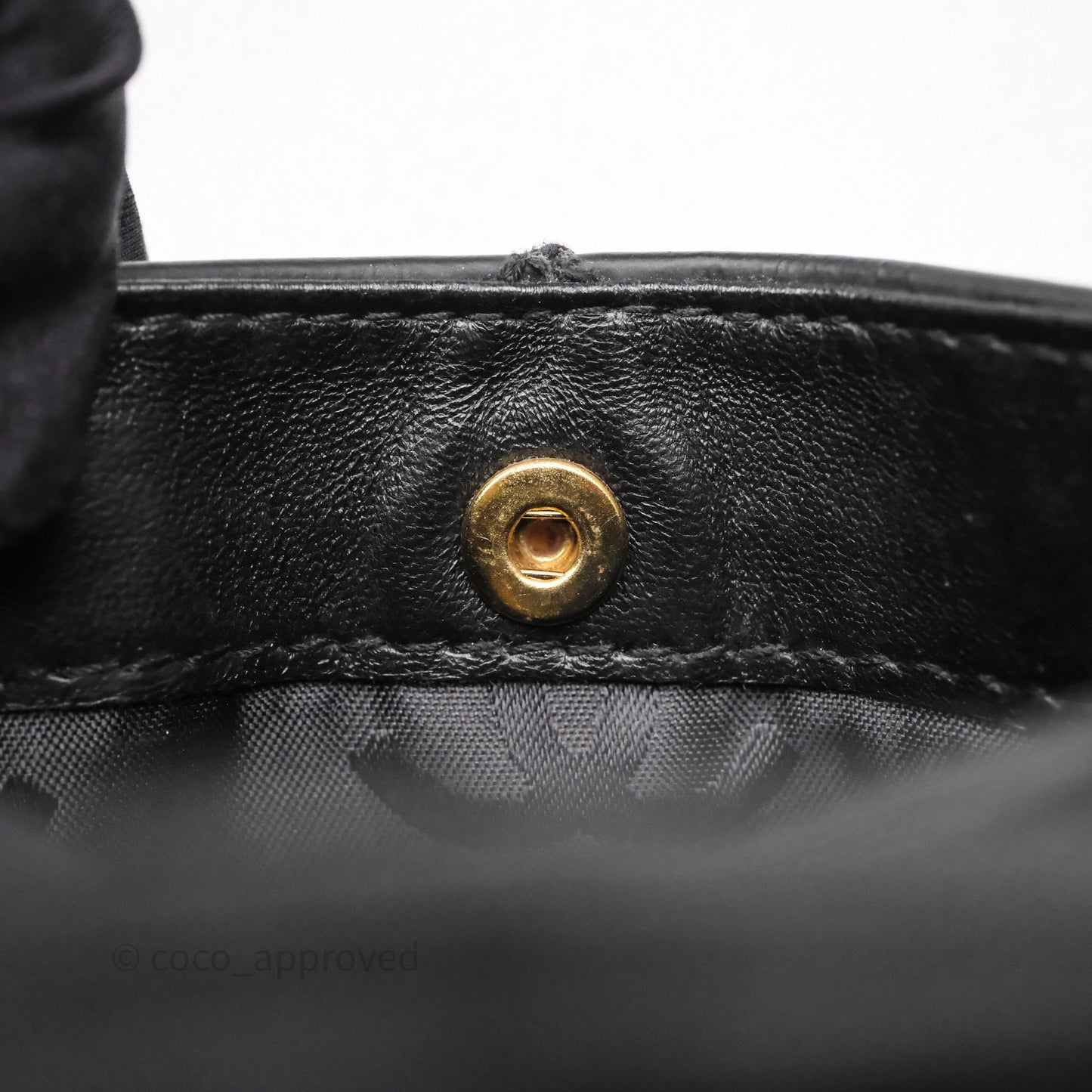 Chanel Vintage Quilted CC Tote Bag Matte Black Calfskin Gold Hardware
