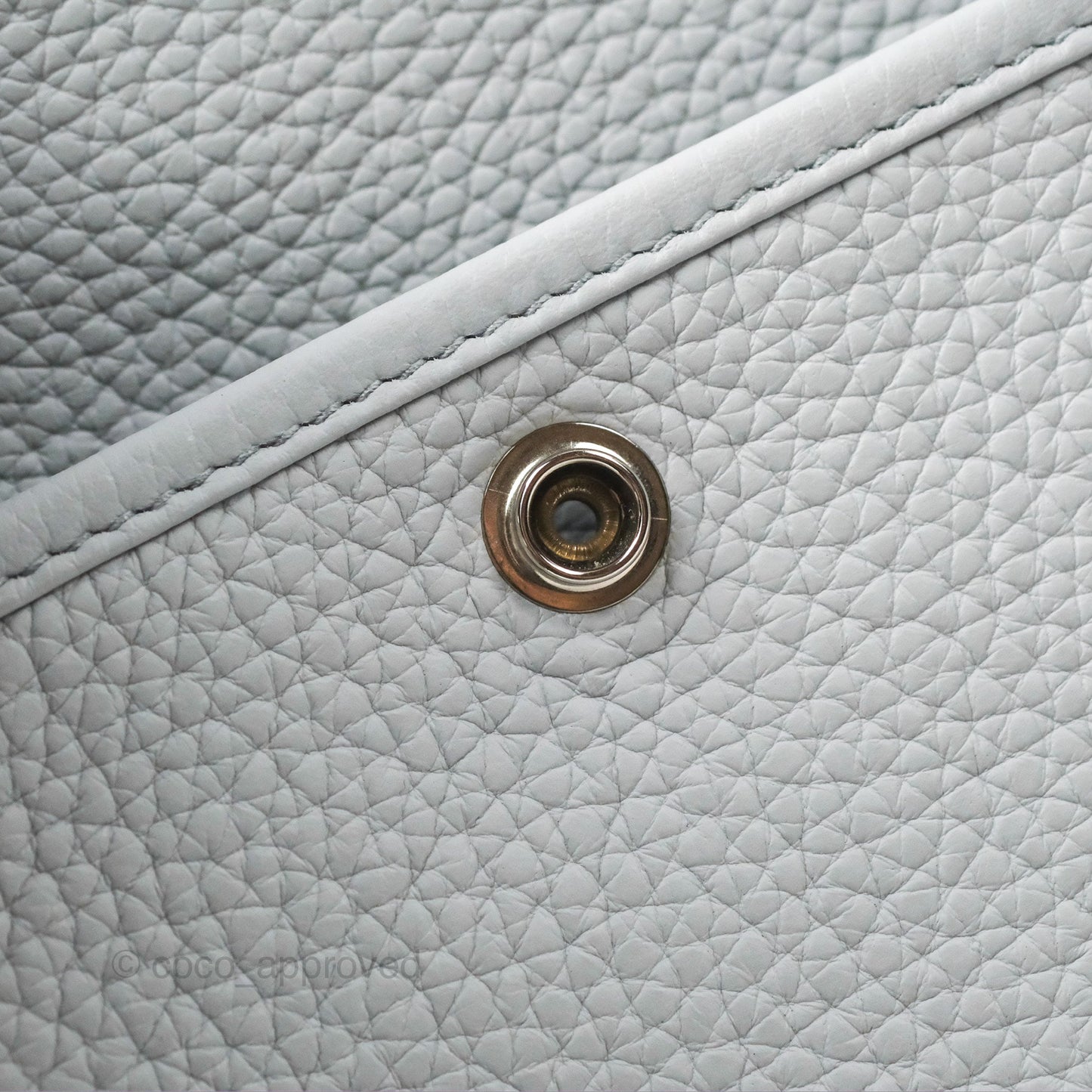 Hermes Evelyne III 29 Bleu Pale Clemence Palladium Hardware