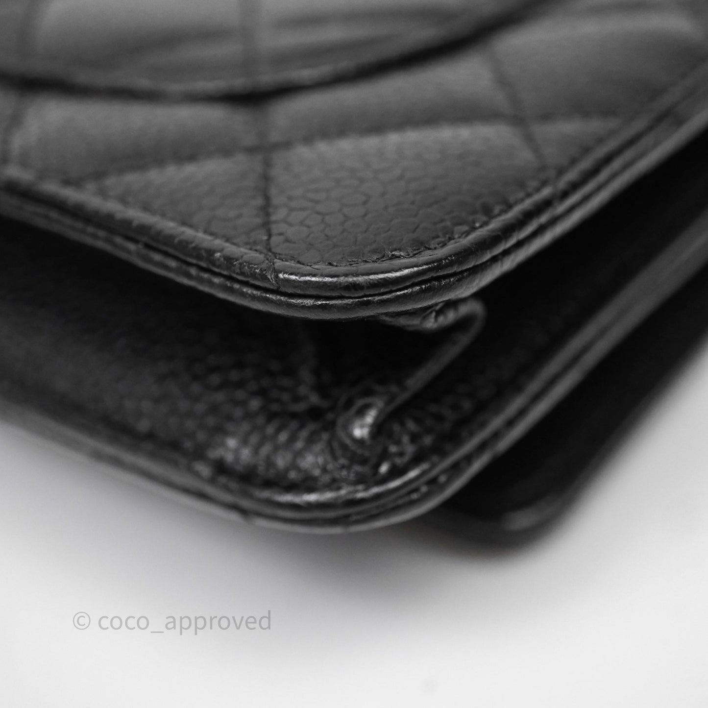 Chanel Quilted WOC Black Caviar Gold Hardware